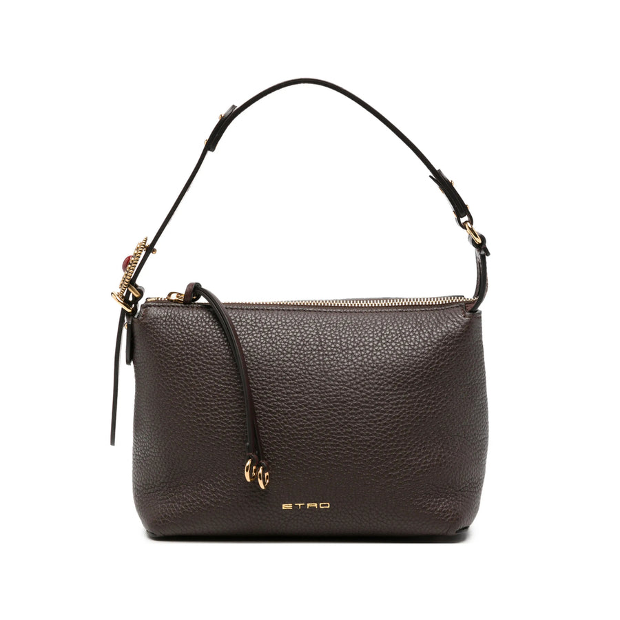Grained Leather Tote Bag Brown Calf