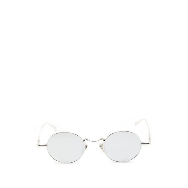 Round Frame Silver Sunglasses Metal