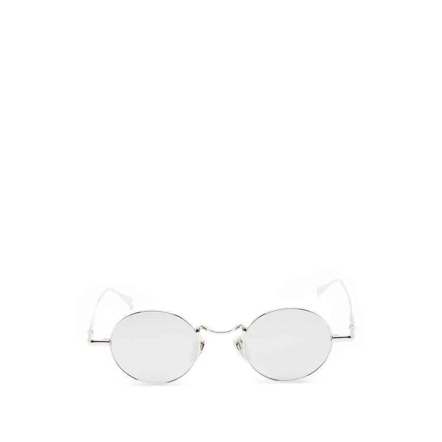 Round Frame Silver Sunglasses Metal