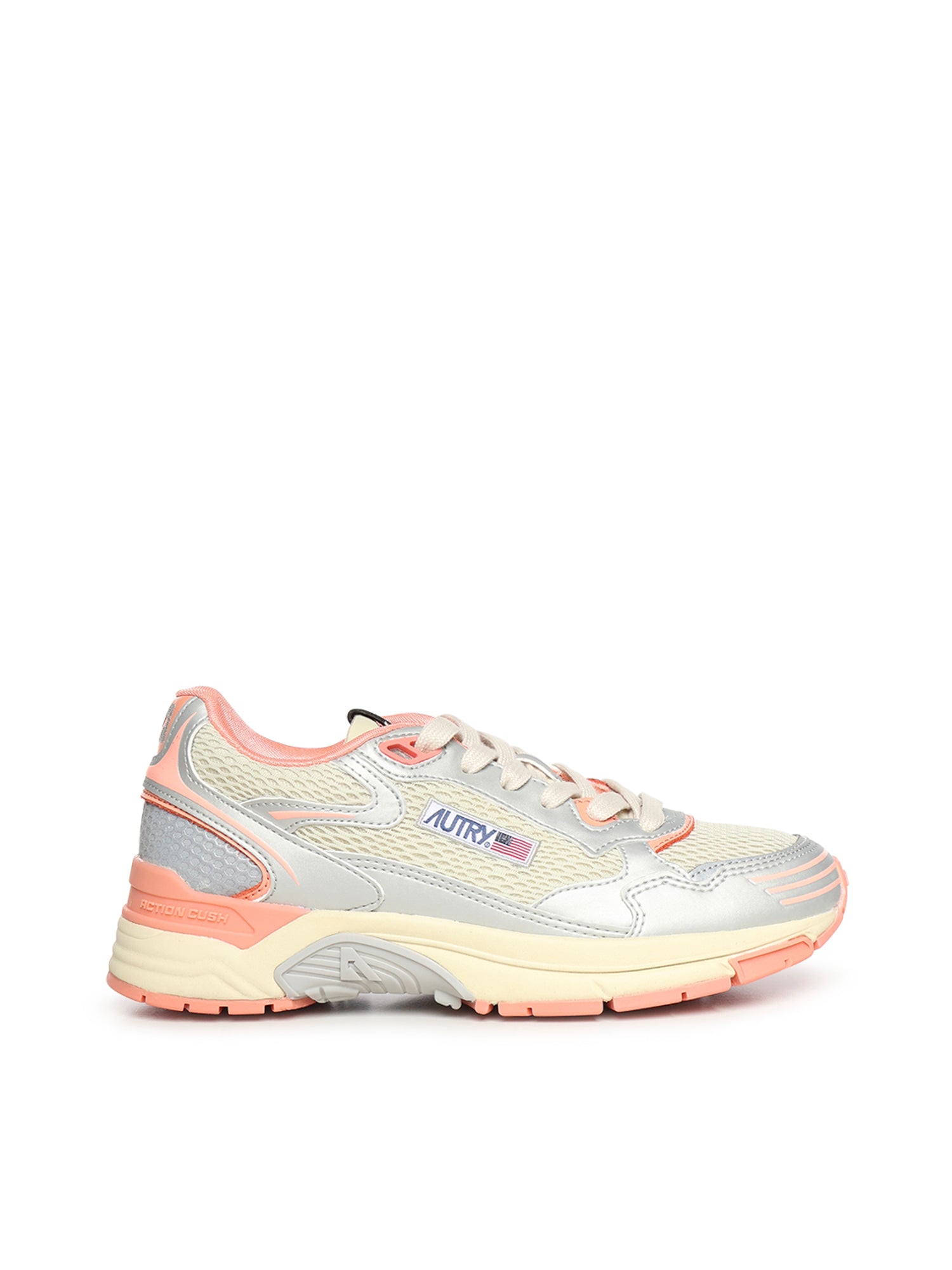 Autry Sneakers Silv/peachp Polyurethane