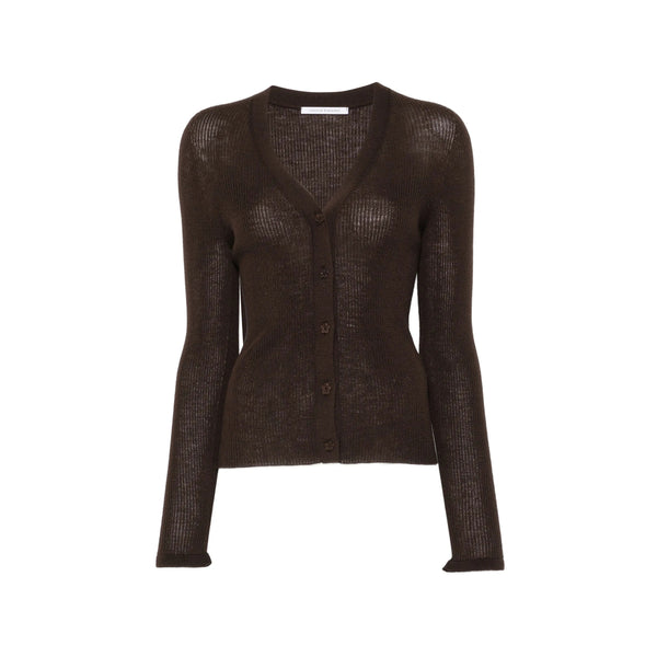 Knit Cardigan Folke Brown Wool Cardigans
