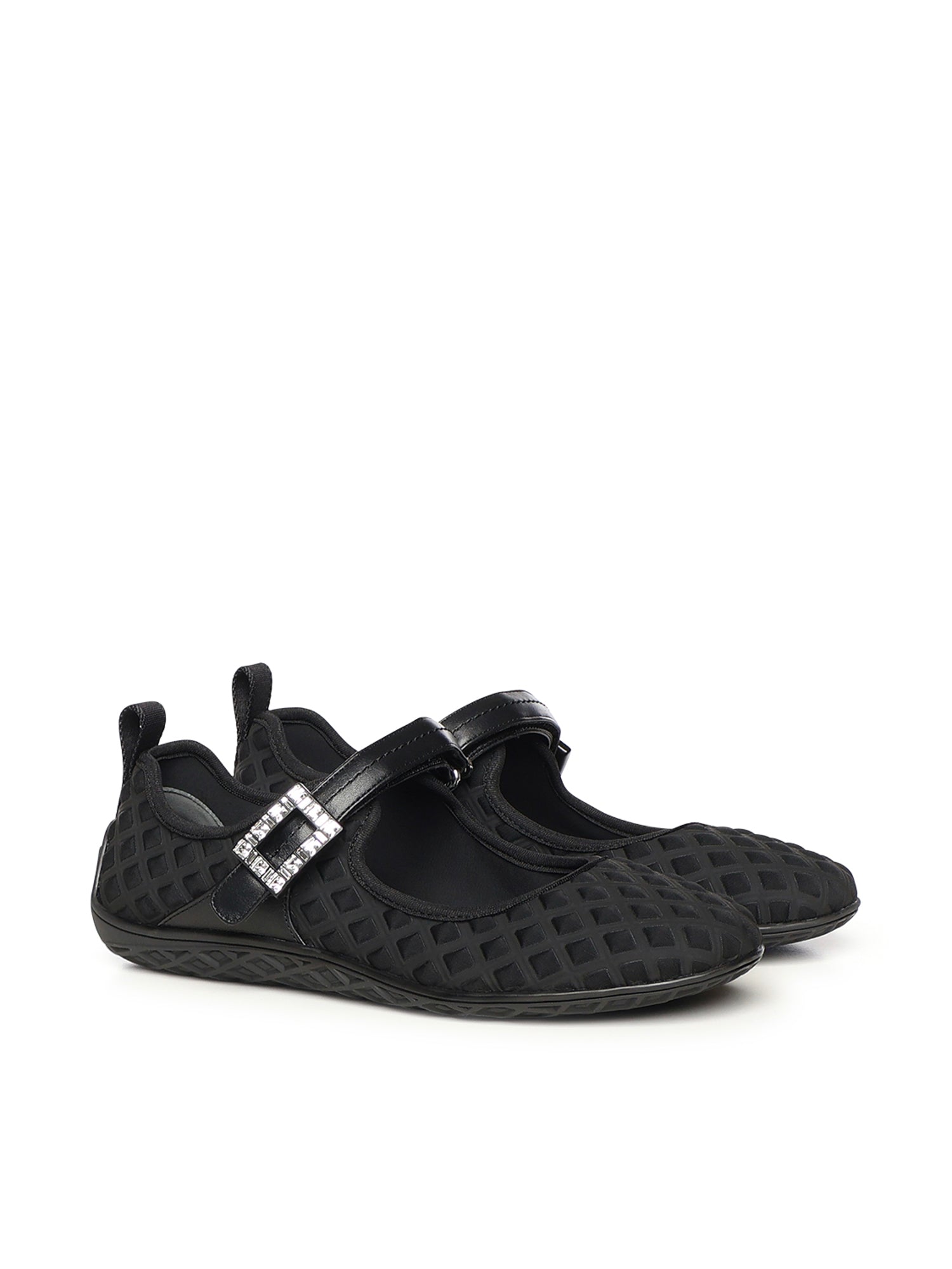Roger Vivier Flat Shoes Black Polyamide