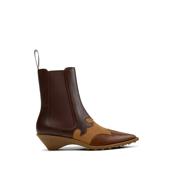 Leather Ankle Boots Mil Brown Calf