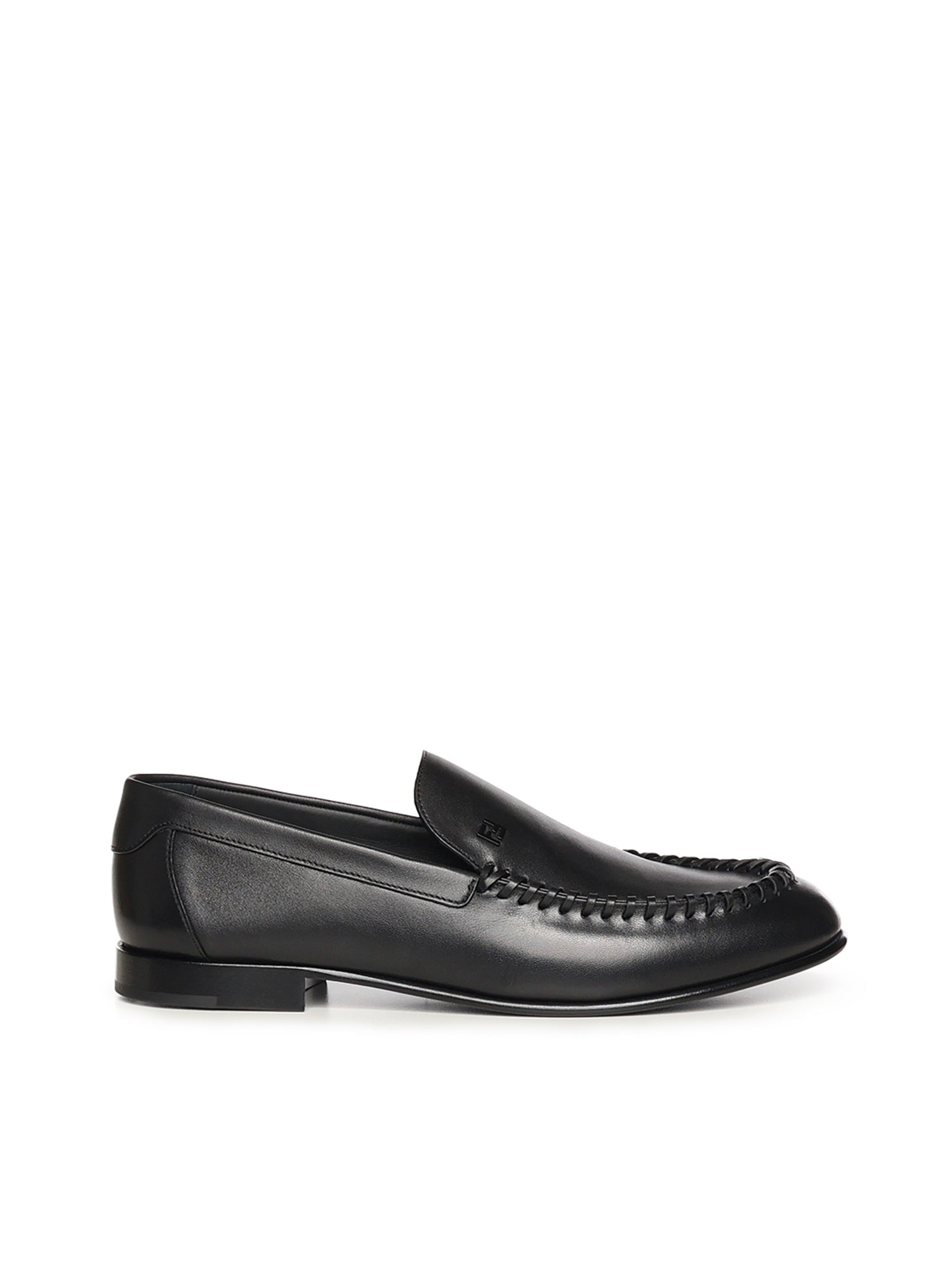 Fendi Flat Shoes Black Calfskin