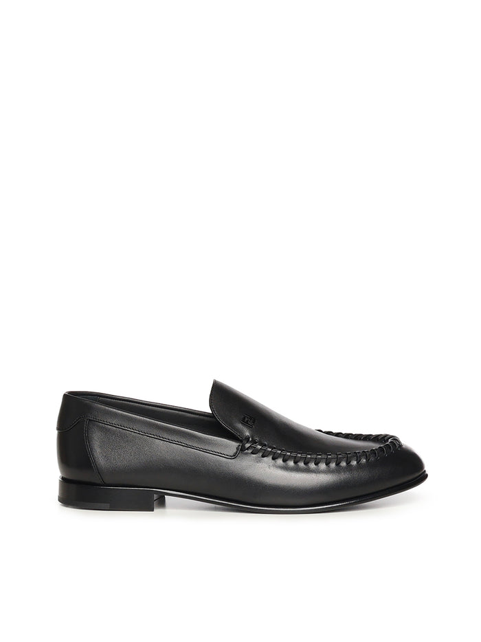 Fendi Flat Shoes Black Calfskin