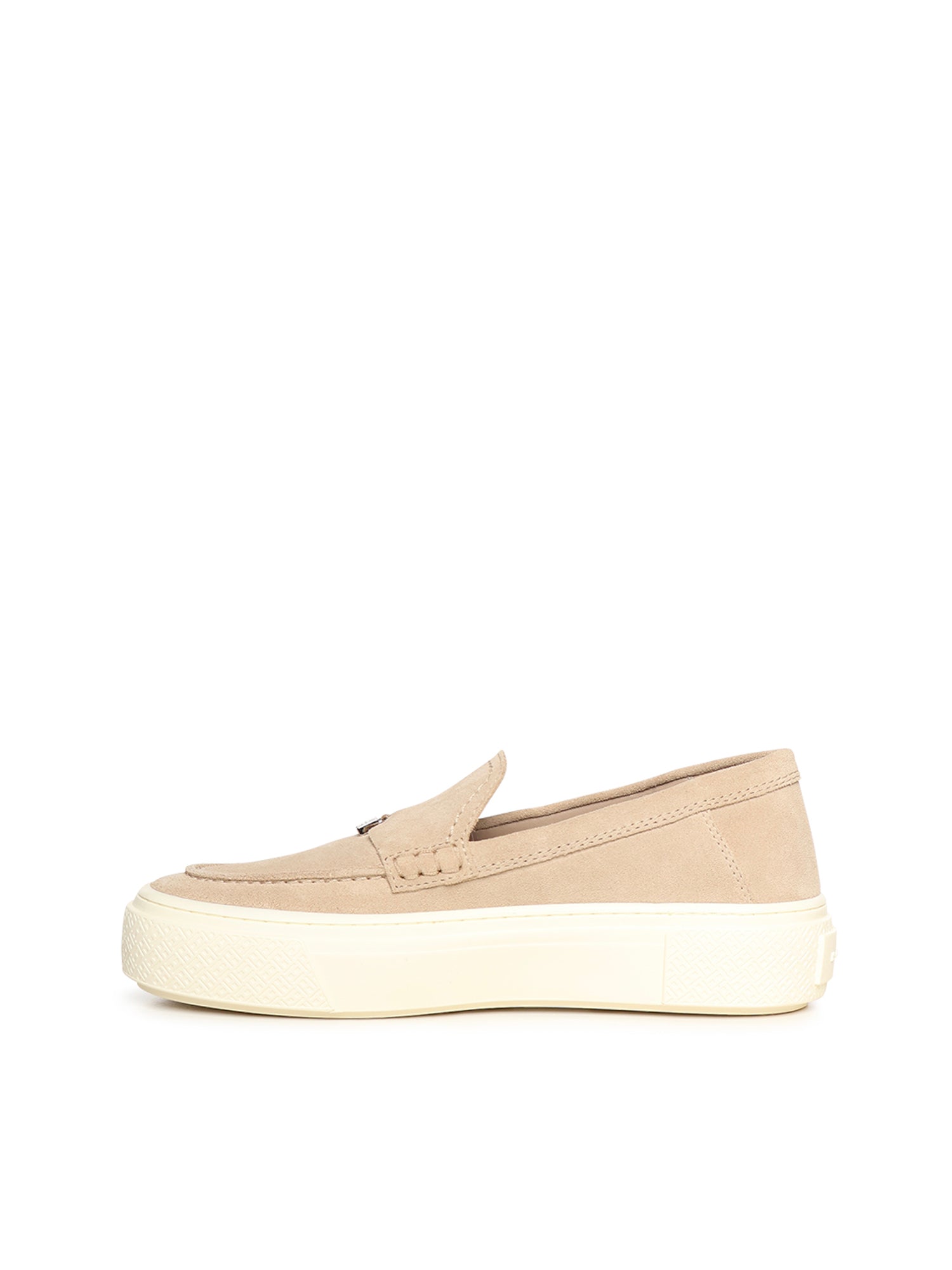 Hogan Flat Shoes Beige Suede