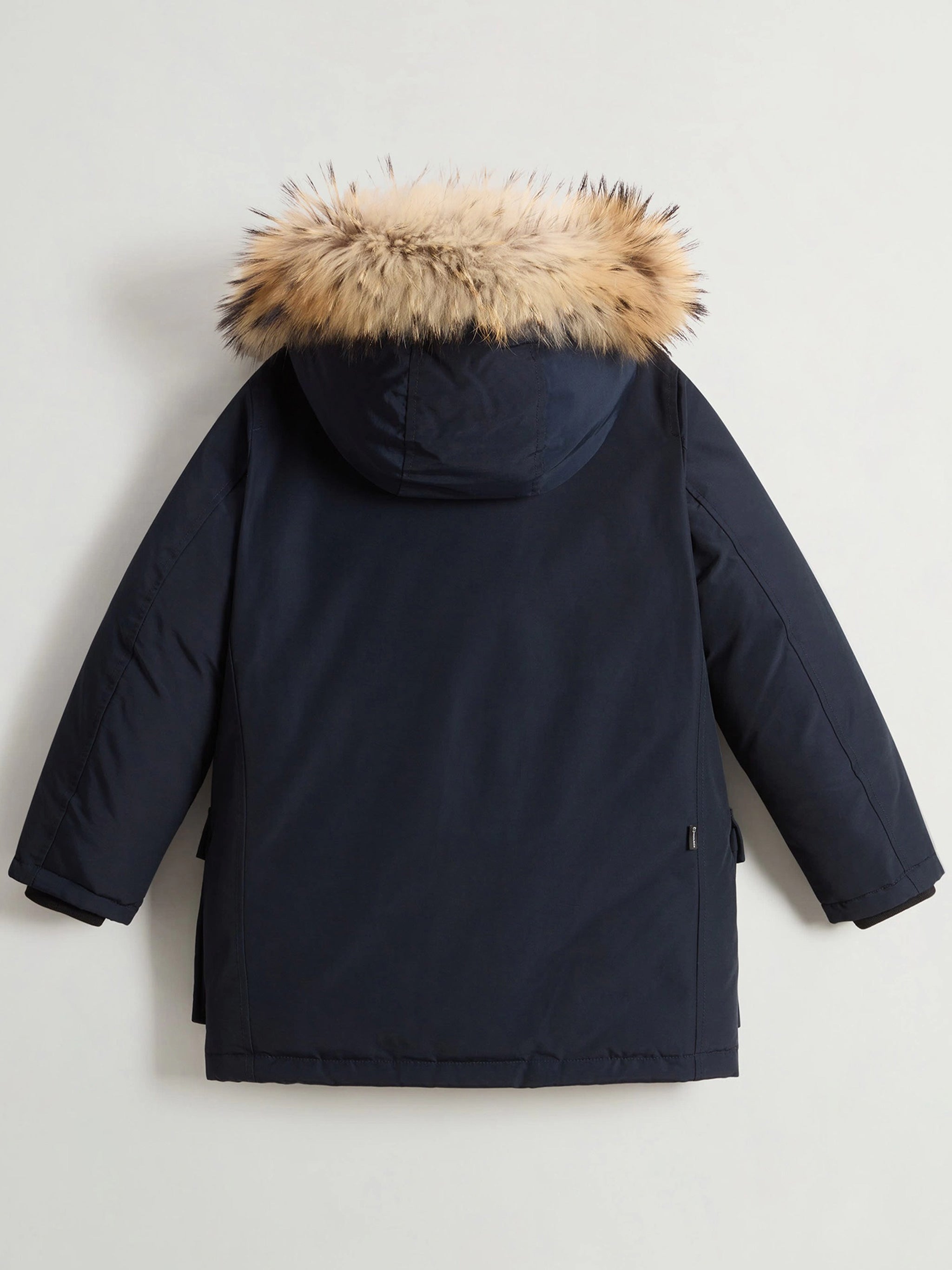 Arctic Detachable Fur Parka Blue Co Pa Cappotto