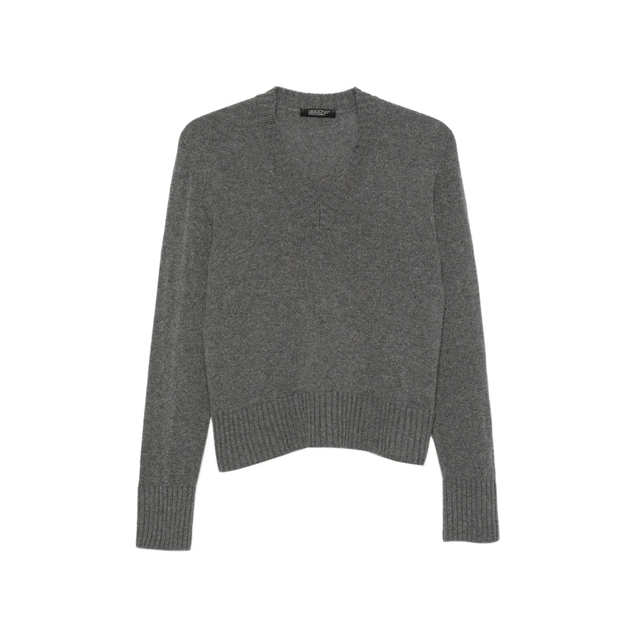 V-Neck Cashmere Sweater Grey Jumpers