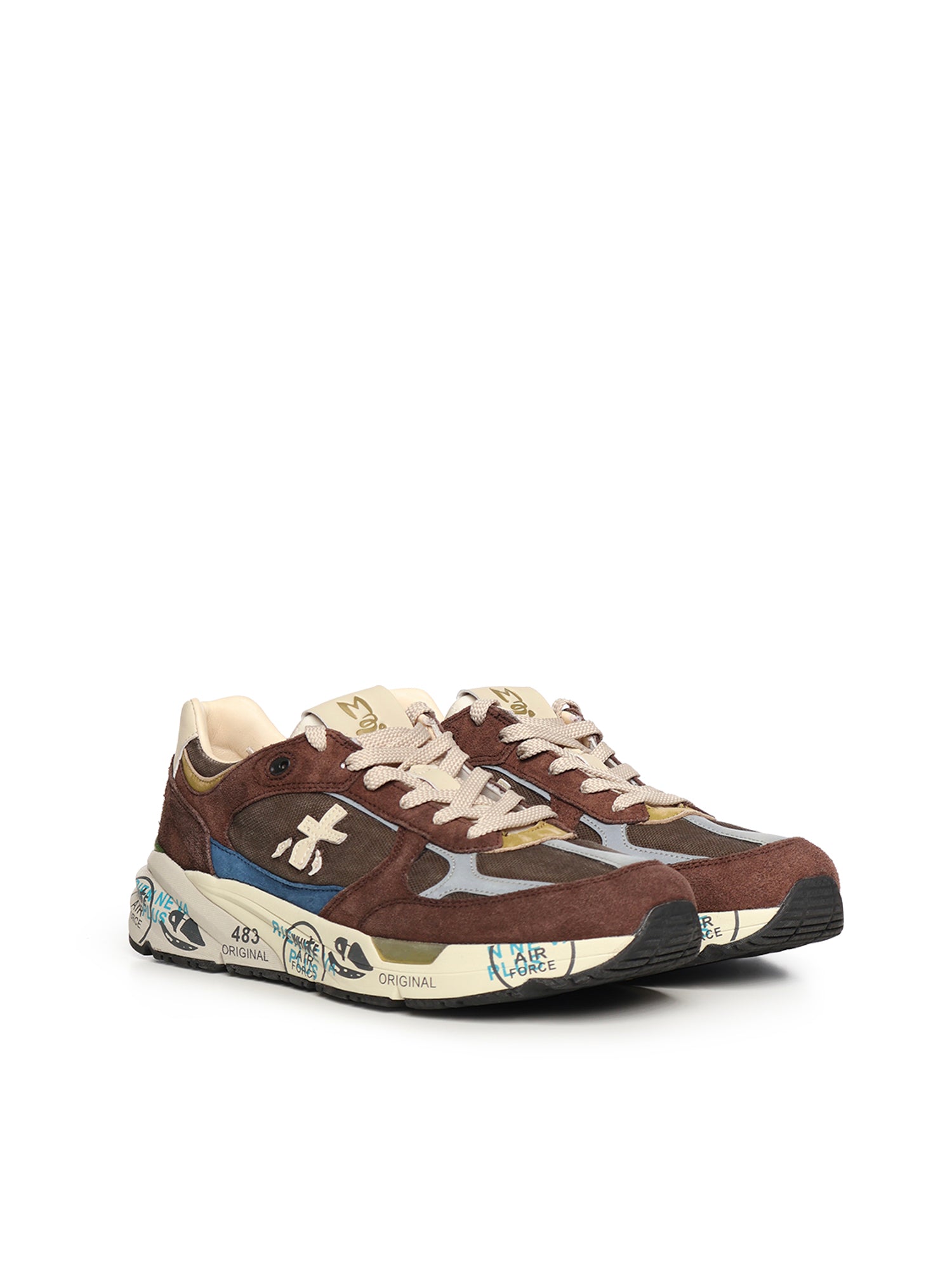 Premiata Sneakers Brown Calfskin