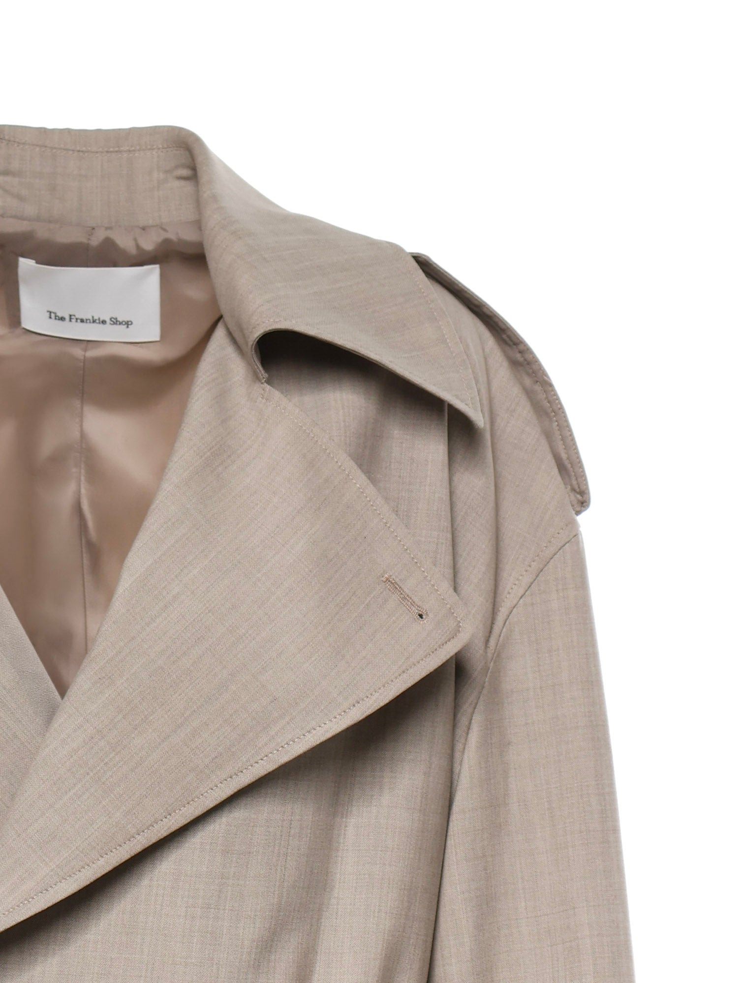 The Frankie Shop Coats Beige Mélange Virgin Wool
