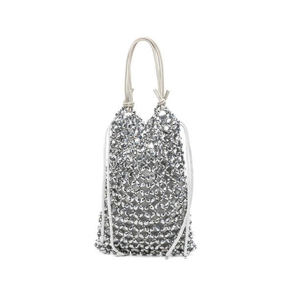Tote Bag Crystal Mesh Silver