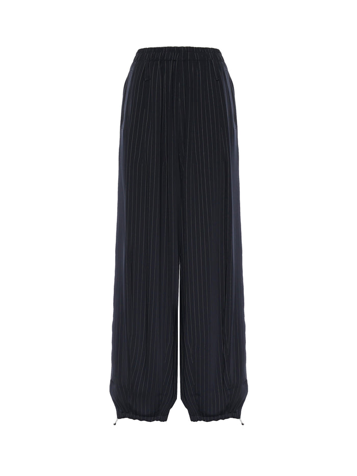 The Frankie Shop Rtw Navy/white Pinstripe Polyester