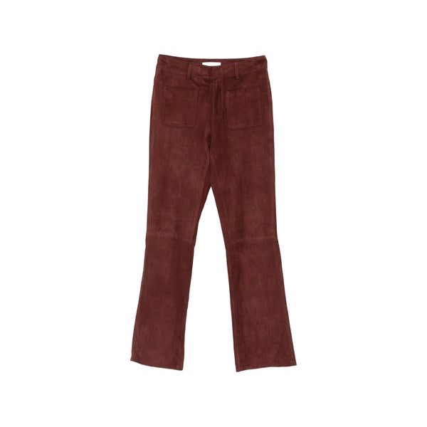Suede Trousers Mossi Red Calf