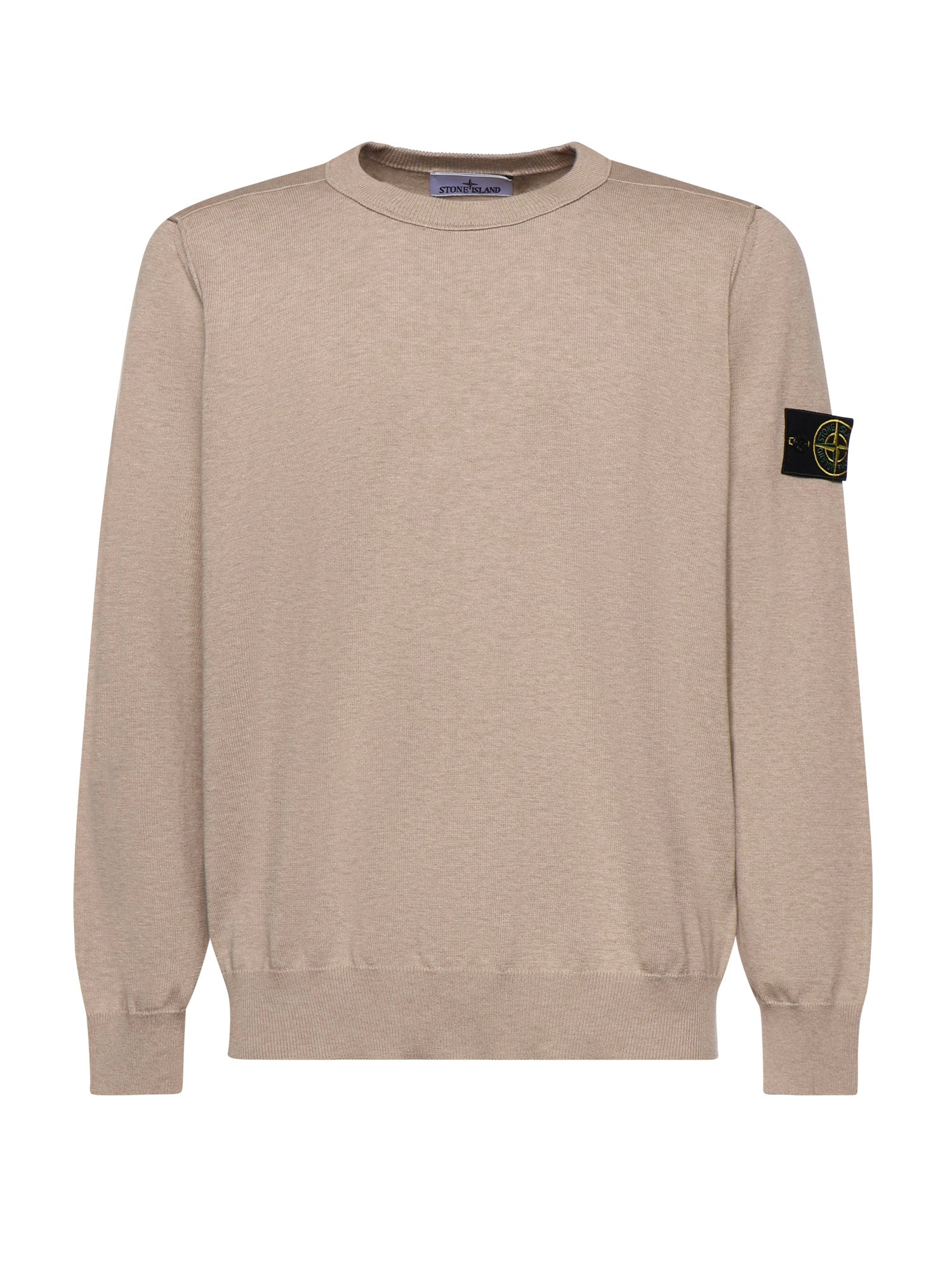 Stone Island Sweaters Deserto Melange Cotton