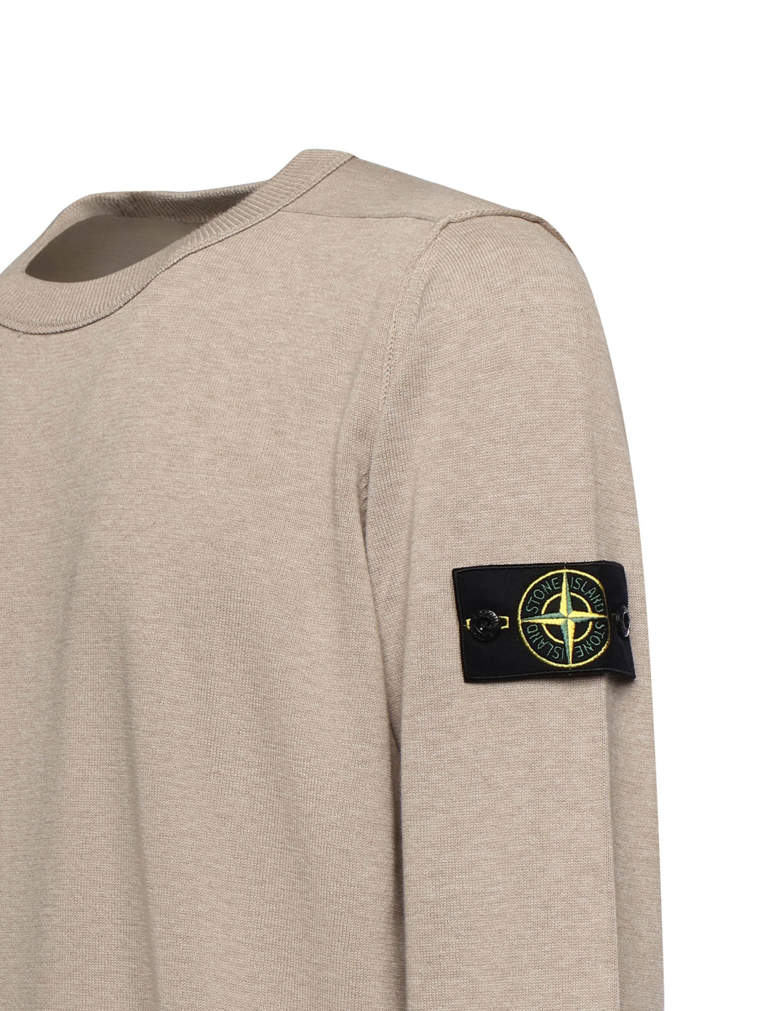 Stone Island Sweaters Deserto Melange Cotton