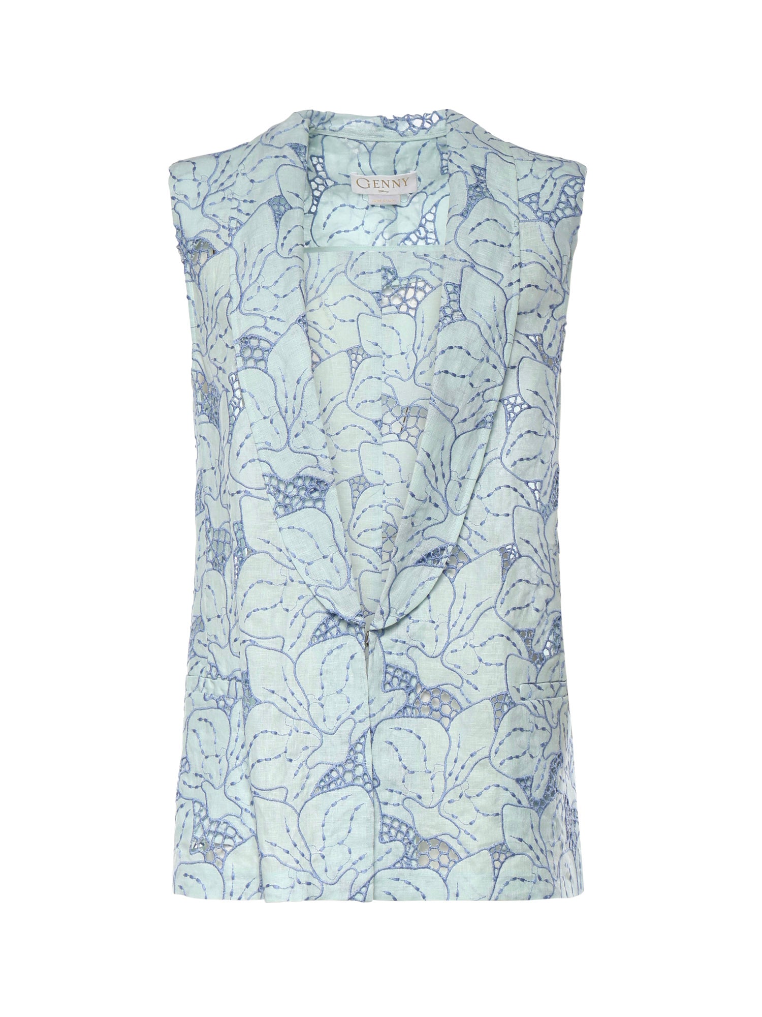Genny Jackets Blue Linen
