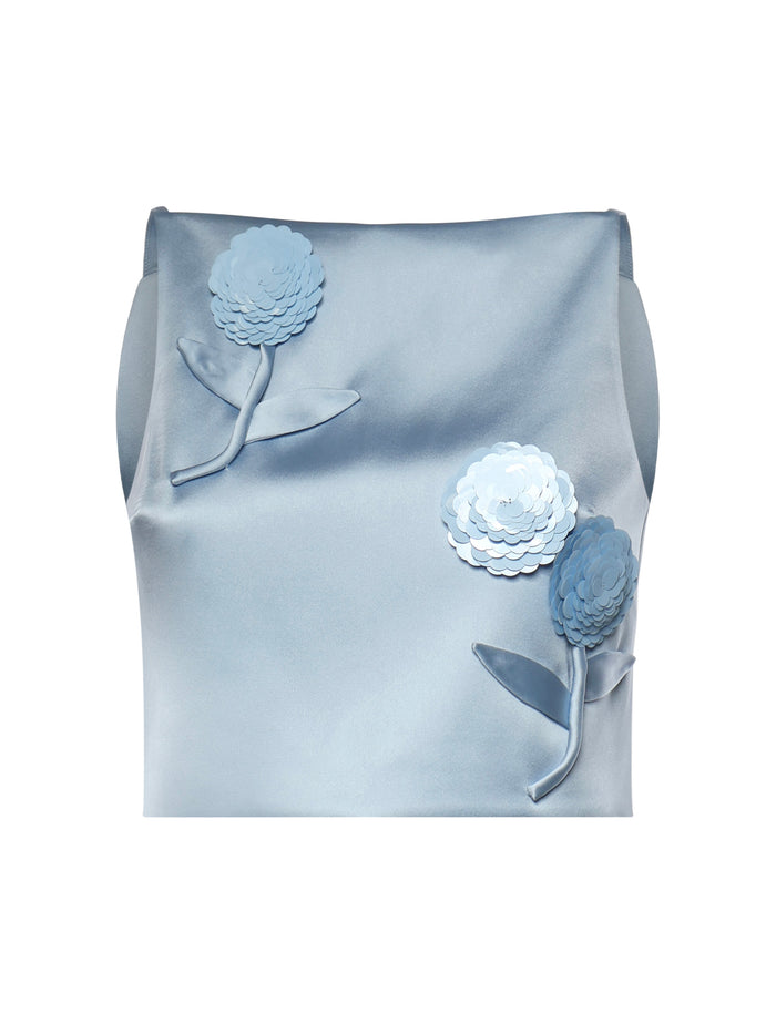 Self-Portrait Top Blue Polyester