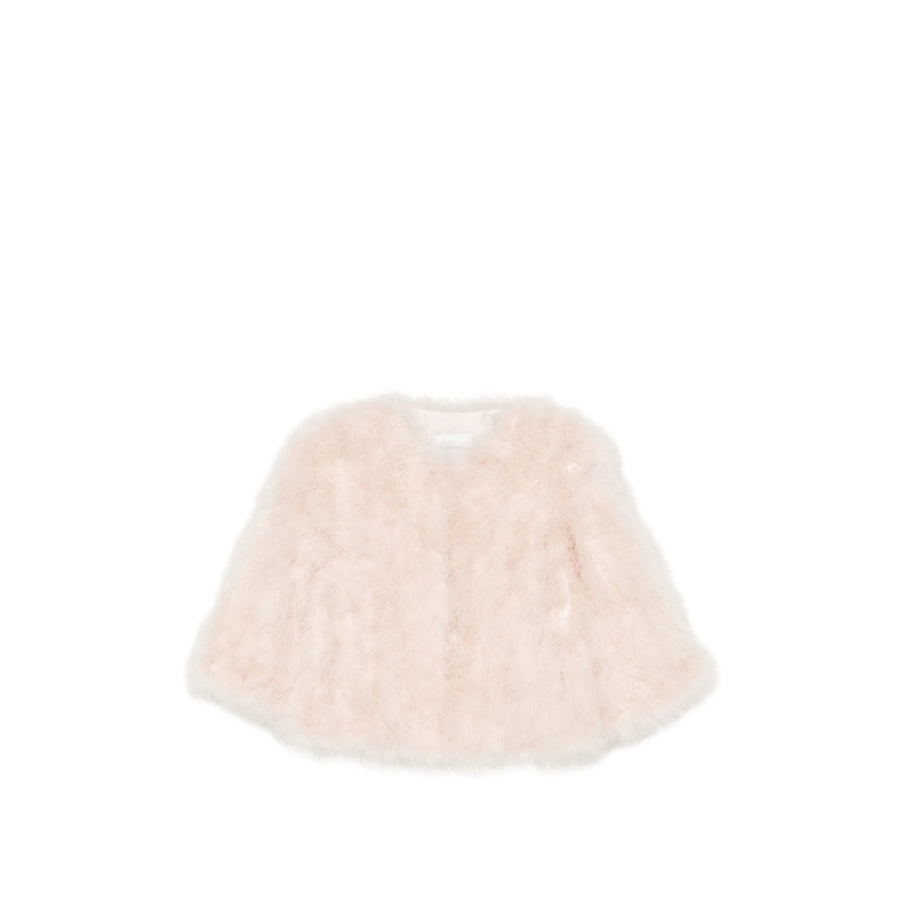 Pink Cropped Feather Jacket Turkey