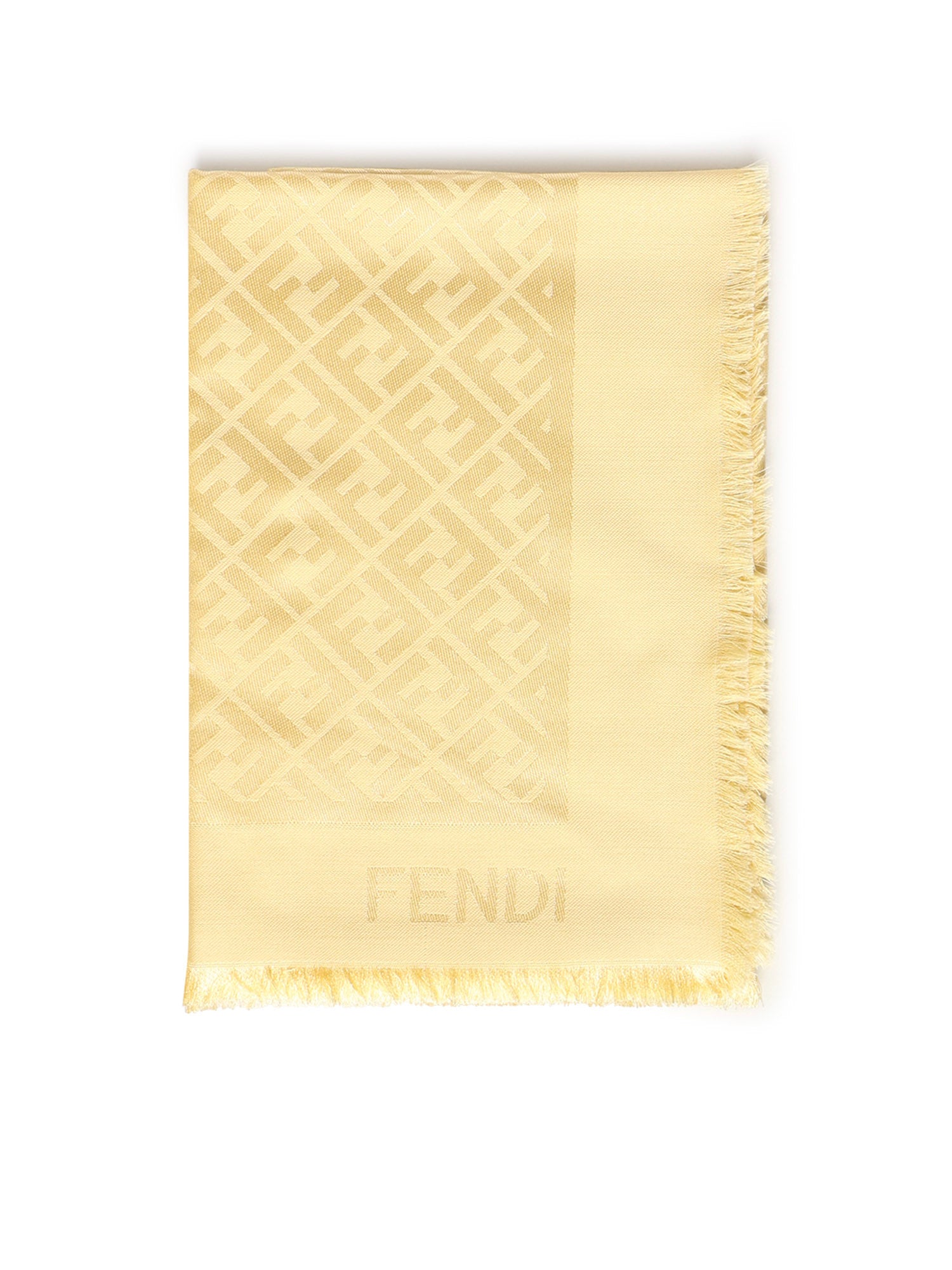 Fendi Scarfs Yellow Silk