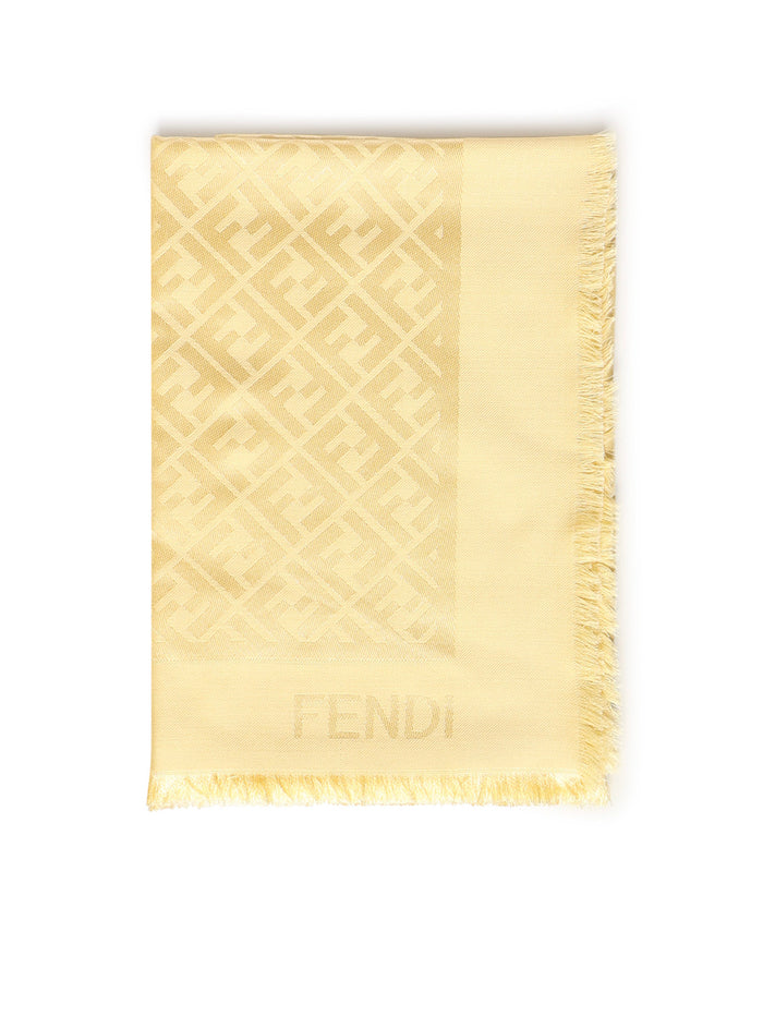 Fendi Scarfs Yellow Silk