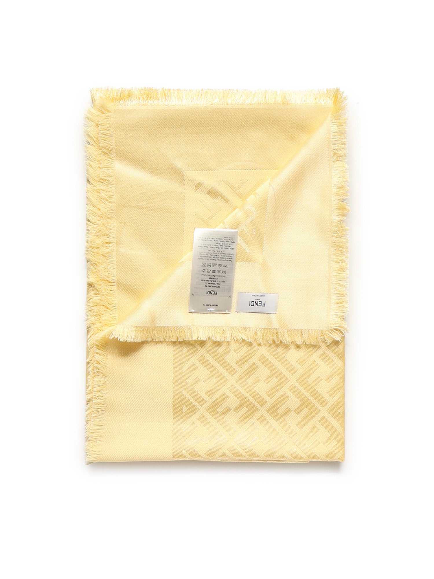 Fendi Scarfs Yellow Silk