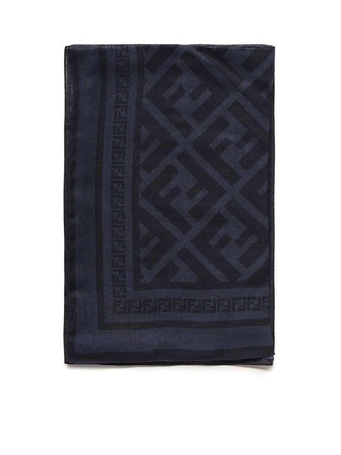 Fendi Scarfs Blue Virgin Wool