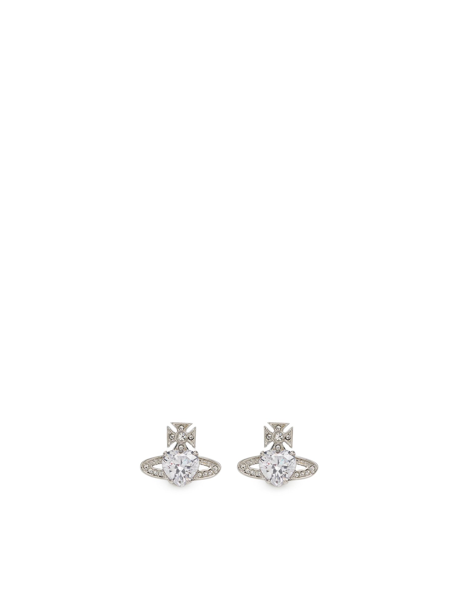 Vivienne Westwood Bijoux Platinum / White Cz Crystal Brass
