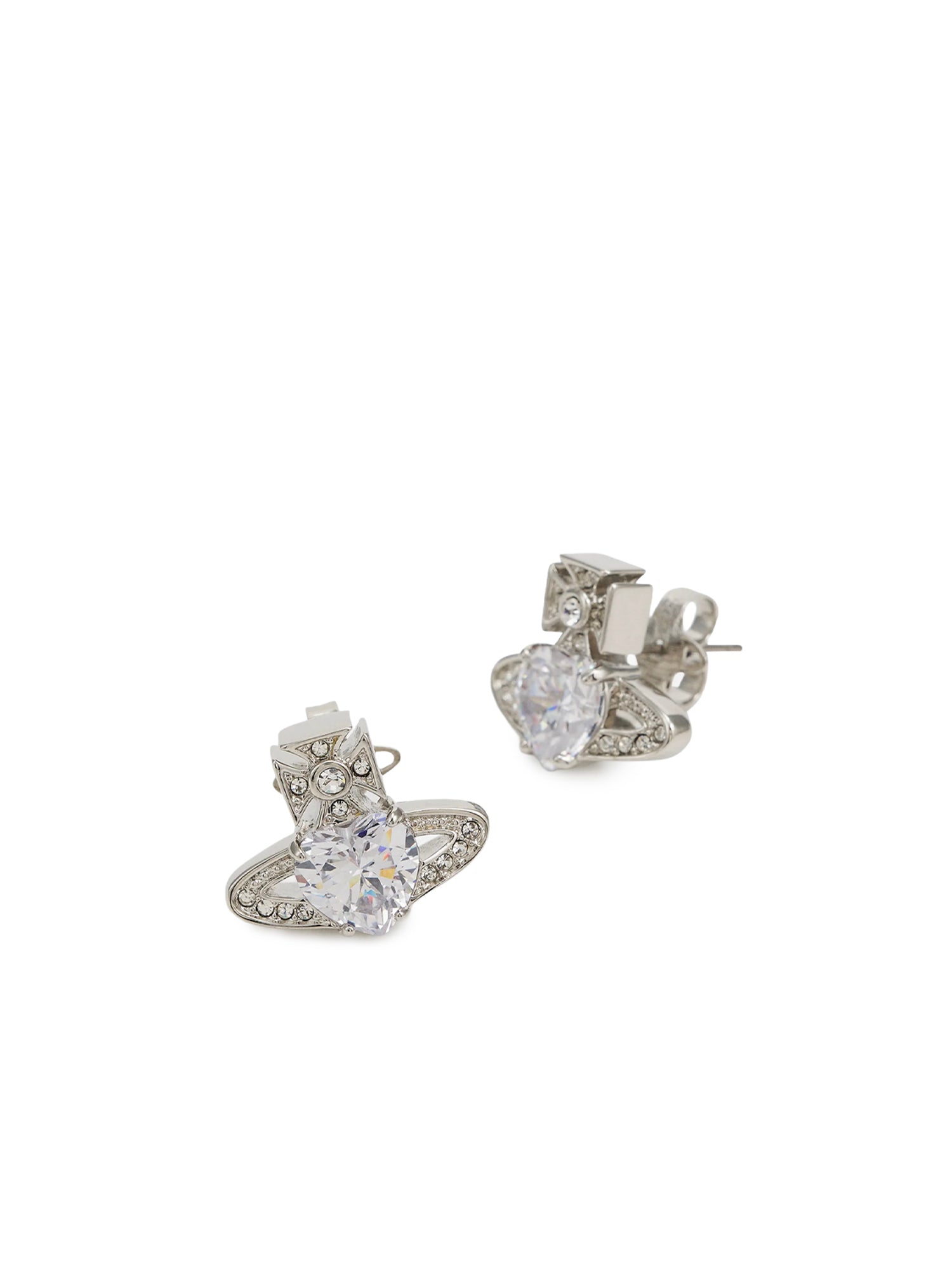 Vivienne Westwood Bijoux Platinum / White Cz Crystal Brass