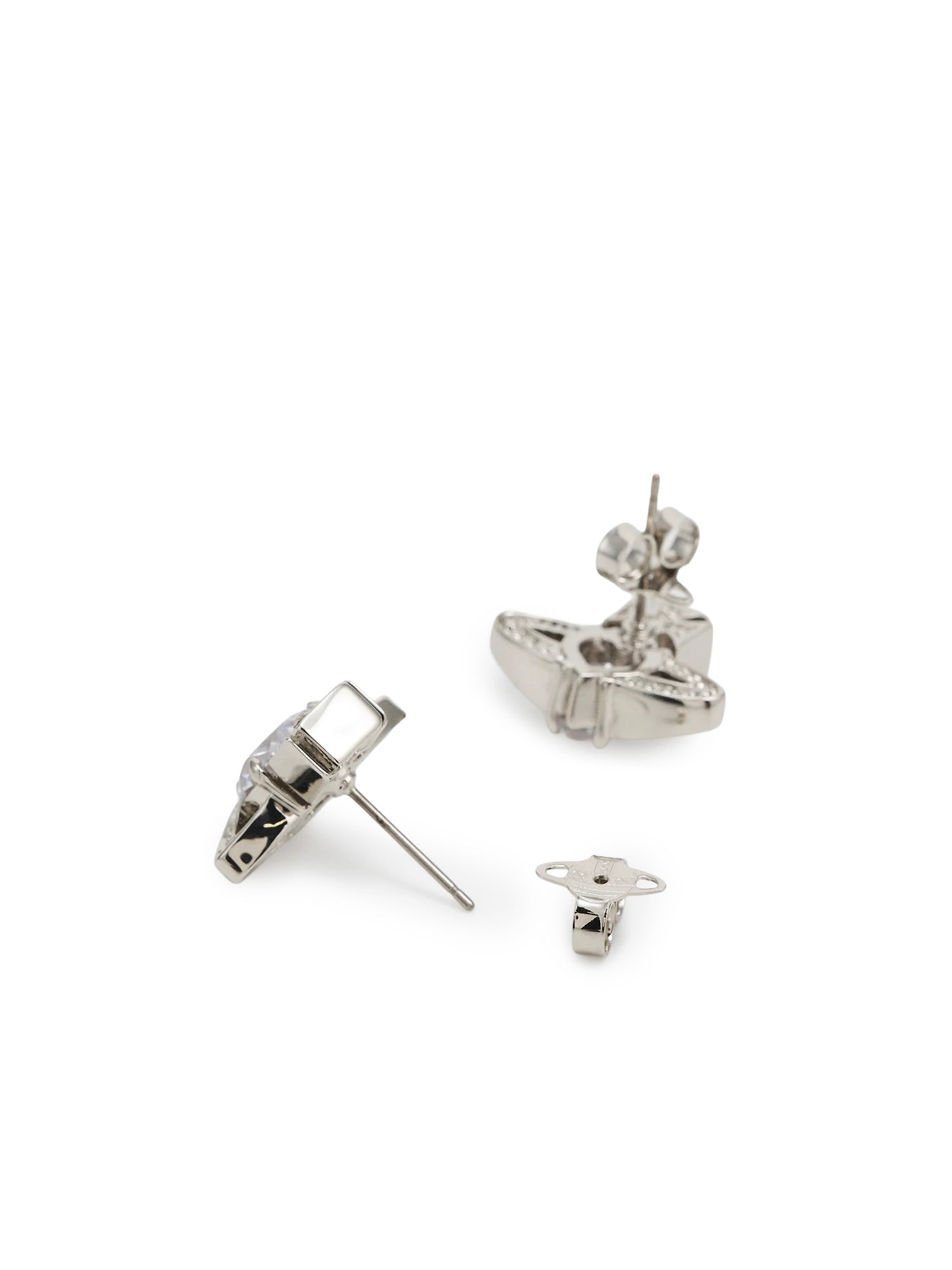 Vivienne Westwood Bijoux Platinum / White Cz Crystal Brass