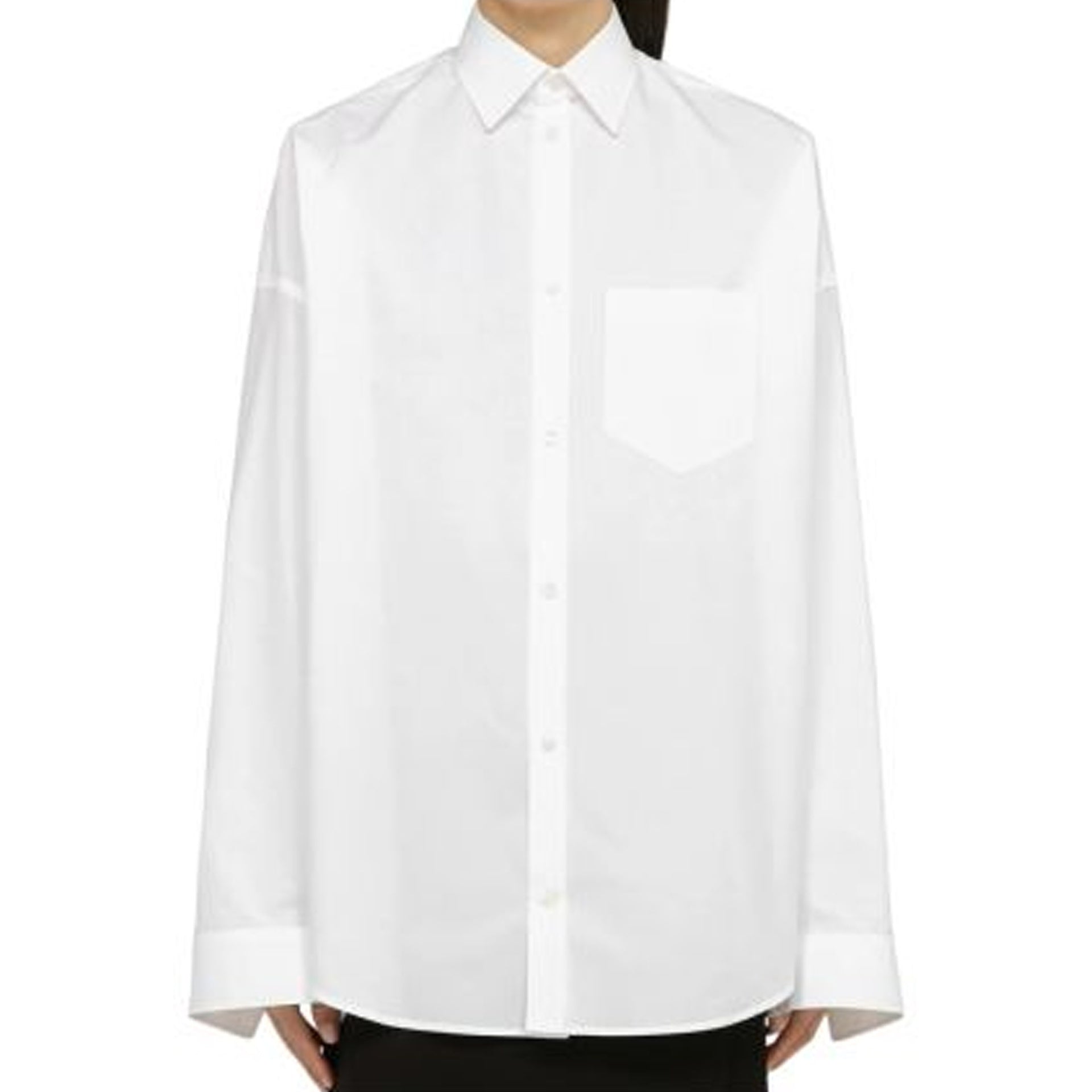 Poplin Oversize Shirt White Cotton