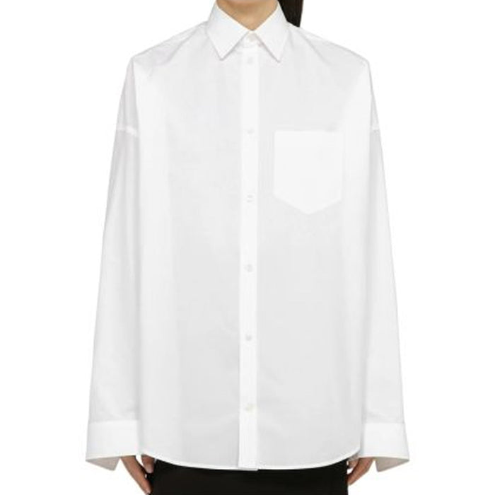 Poplin Oversize Shirt White Cotton