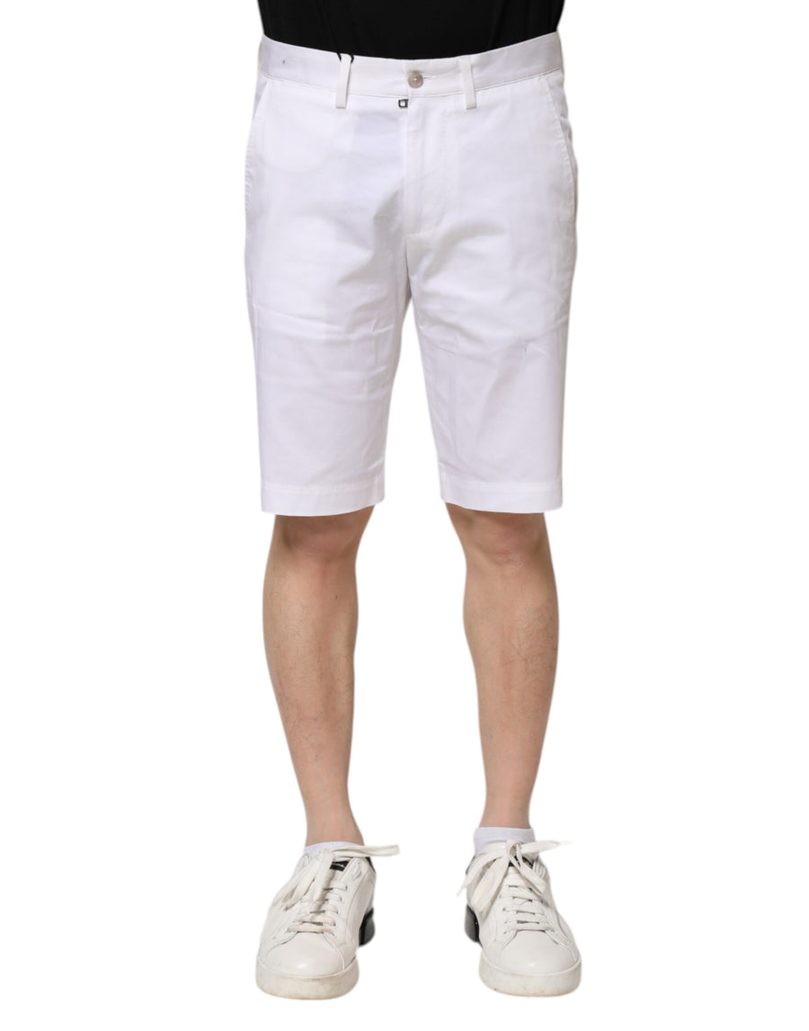 Dolce & Gabbana 97% Cotton 3% Elastane bermuda shorts in white