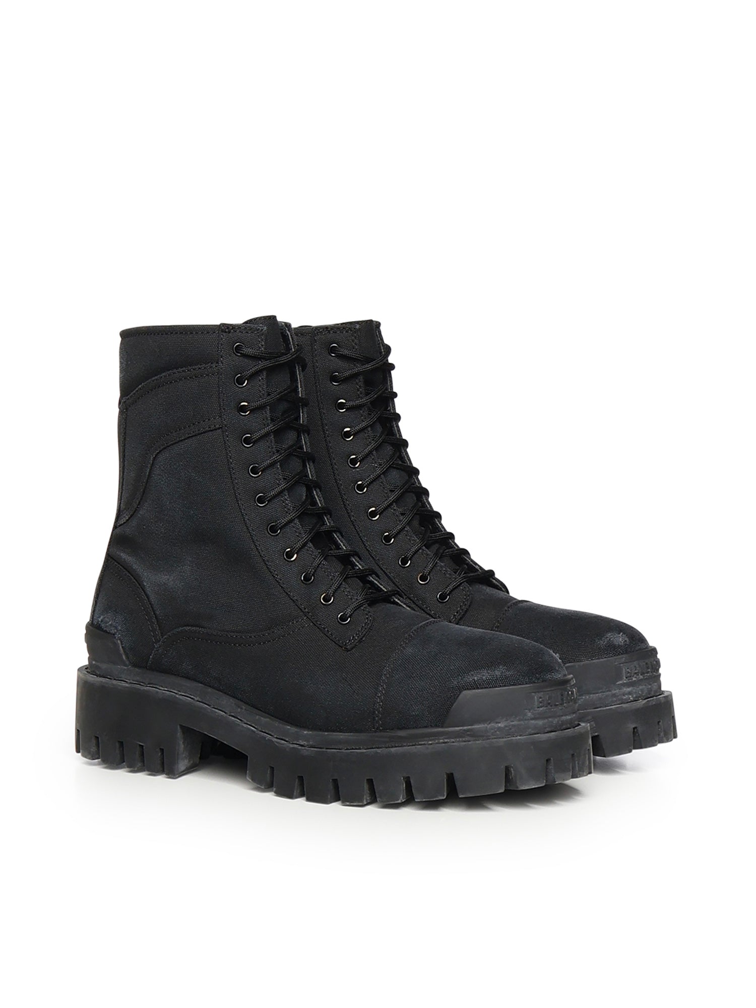 Balenciaga Boots Black Cotton