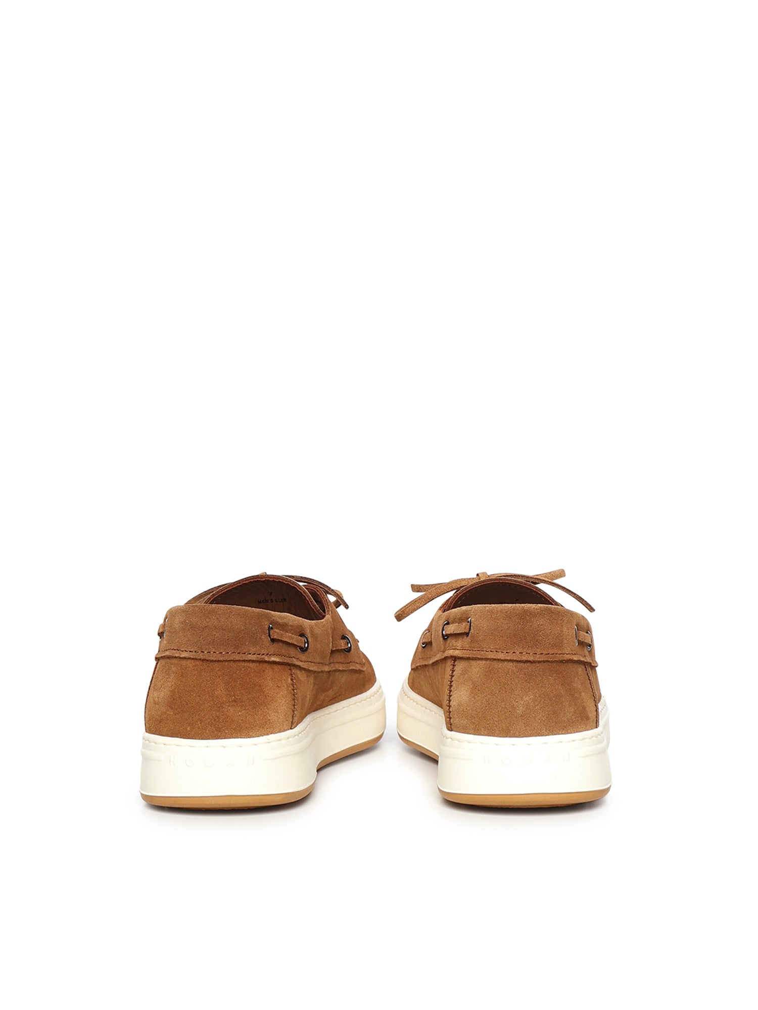 Hogan Flat Shoes Brown Suede