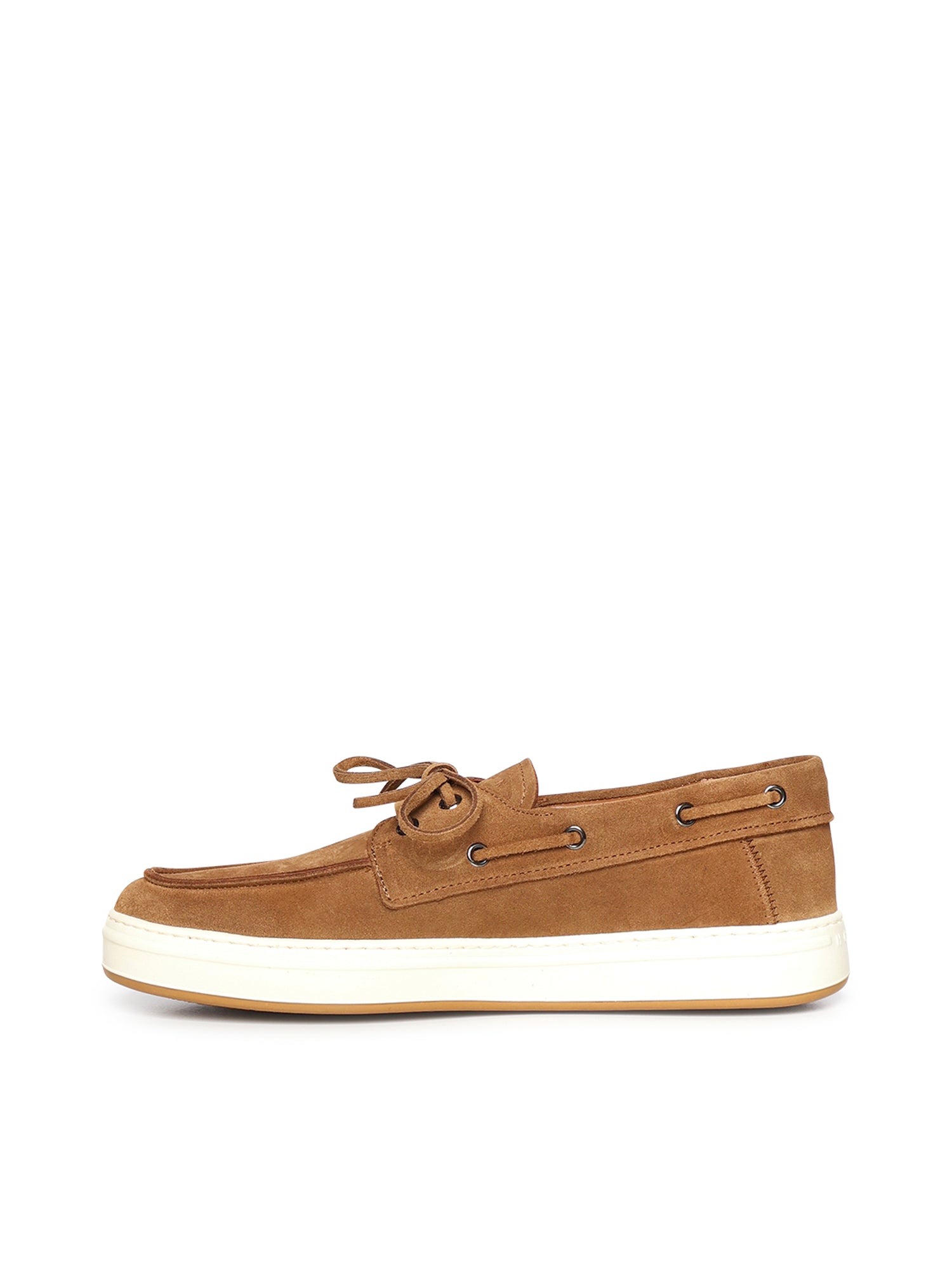 Hogan Flat Shoes Brown Suede