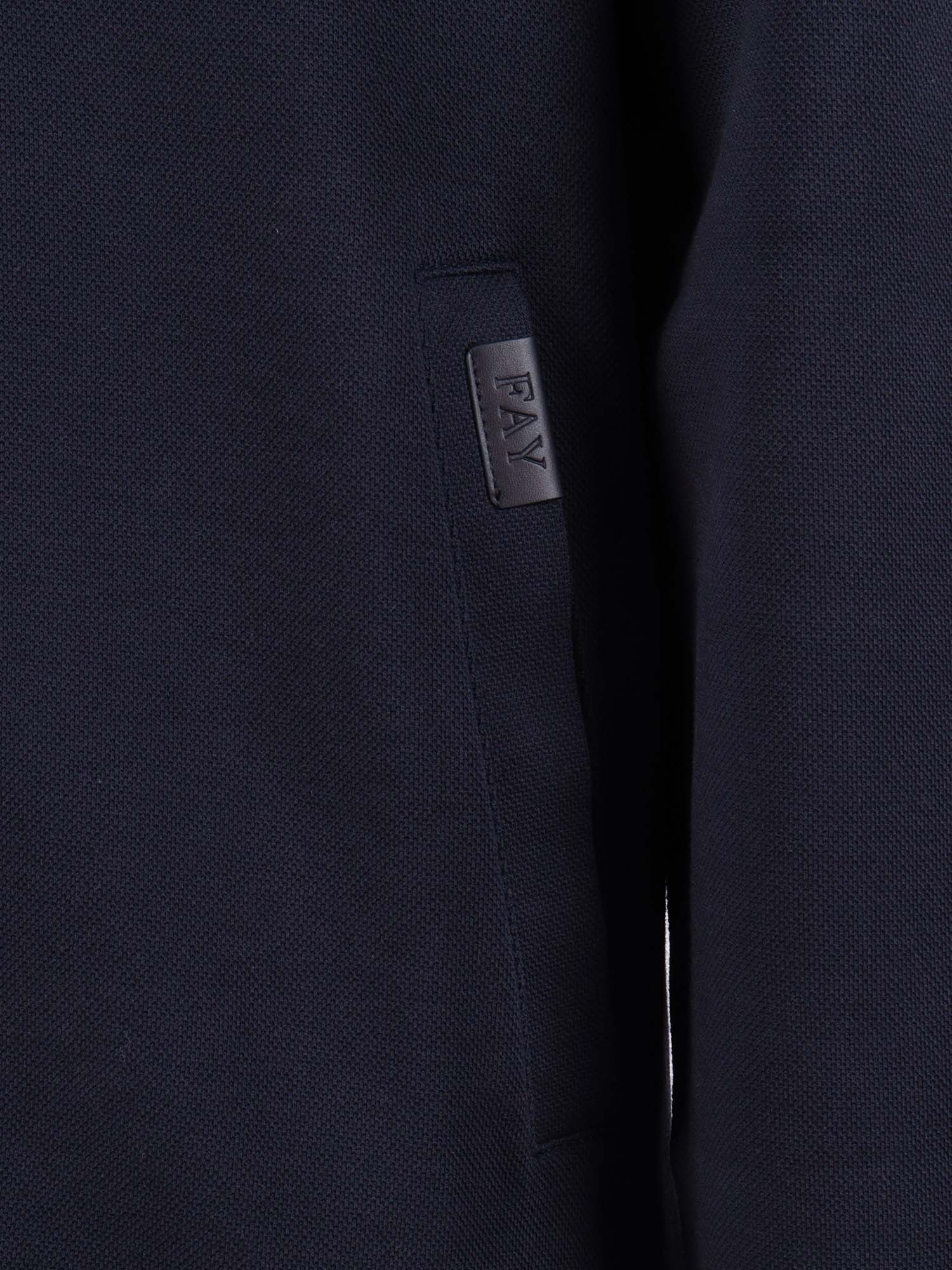 SWEATSHIRT JACKET WITH BUTTONS Blue Cotton Polyester Elastane
