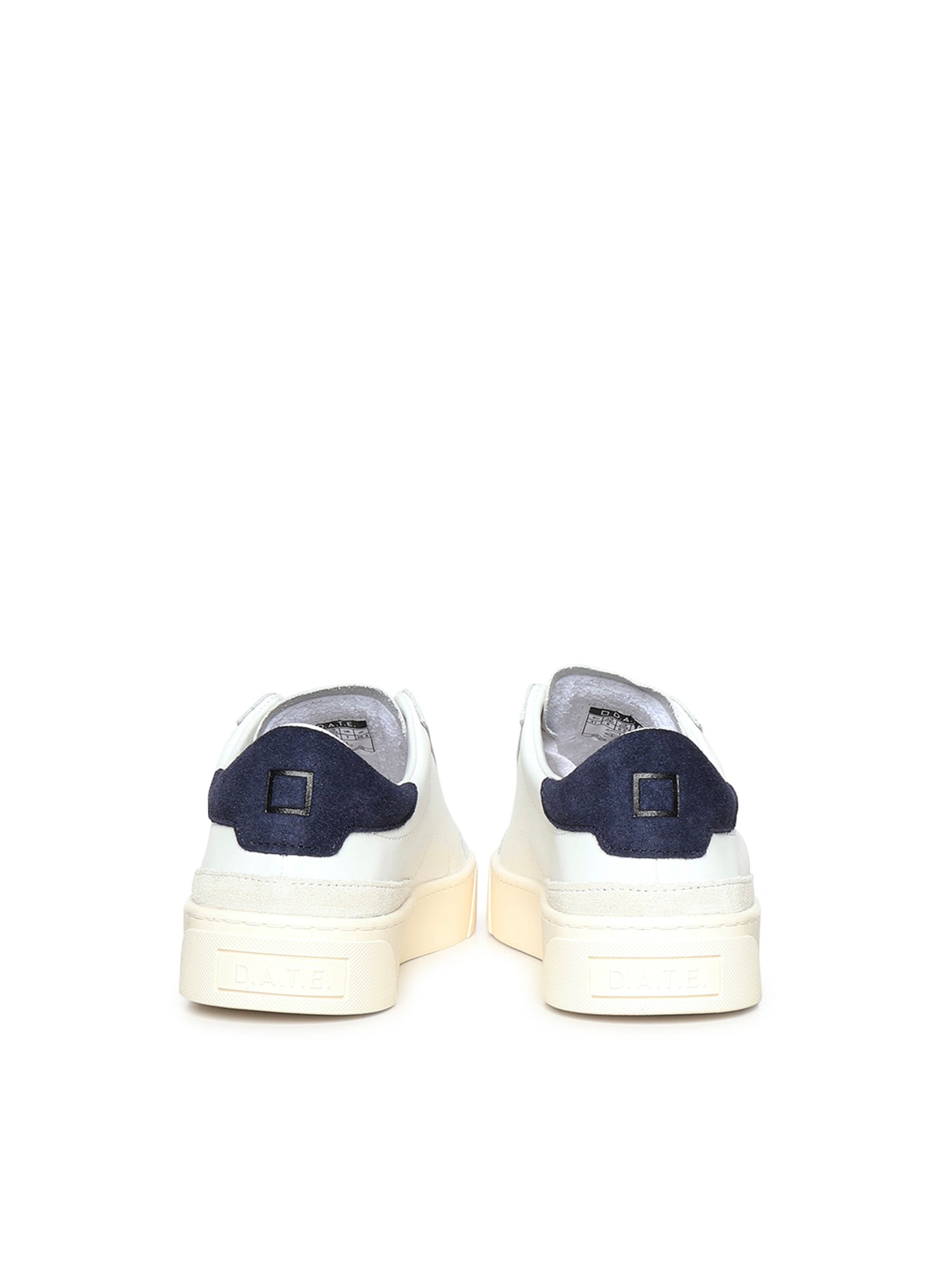 D.a.t.e. Sneakers White Blue Cow Leather
