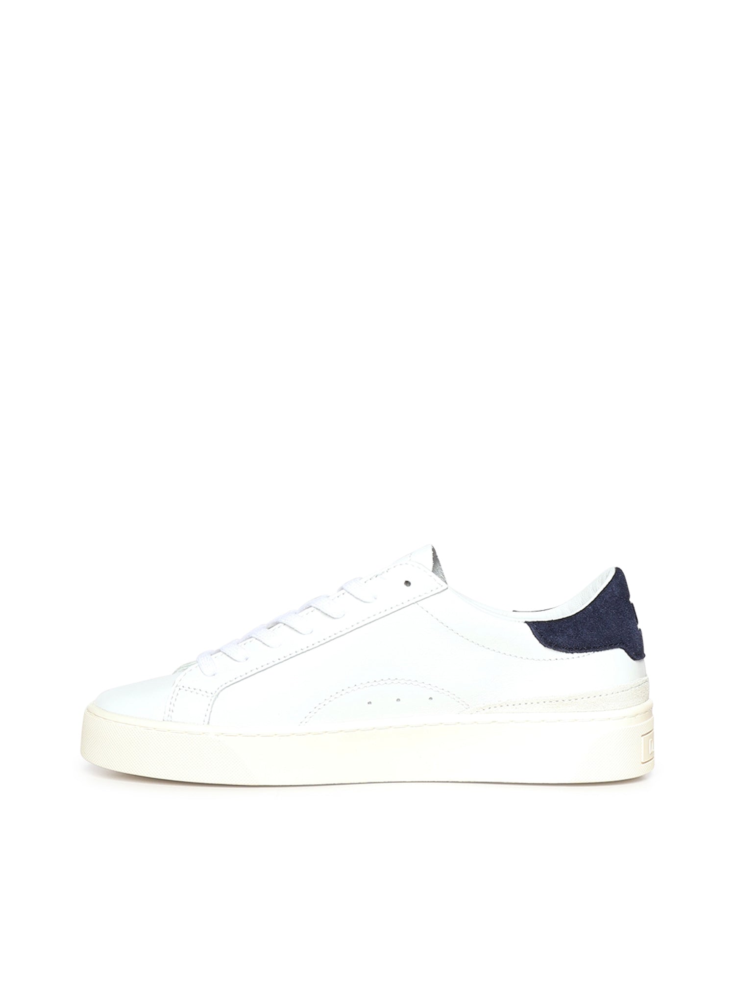 D.a.t.e. Sneakers White Blue Cow Leather