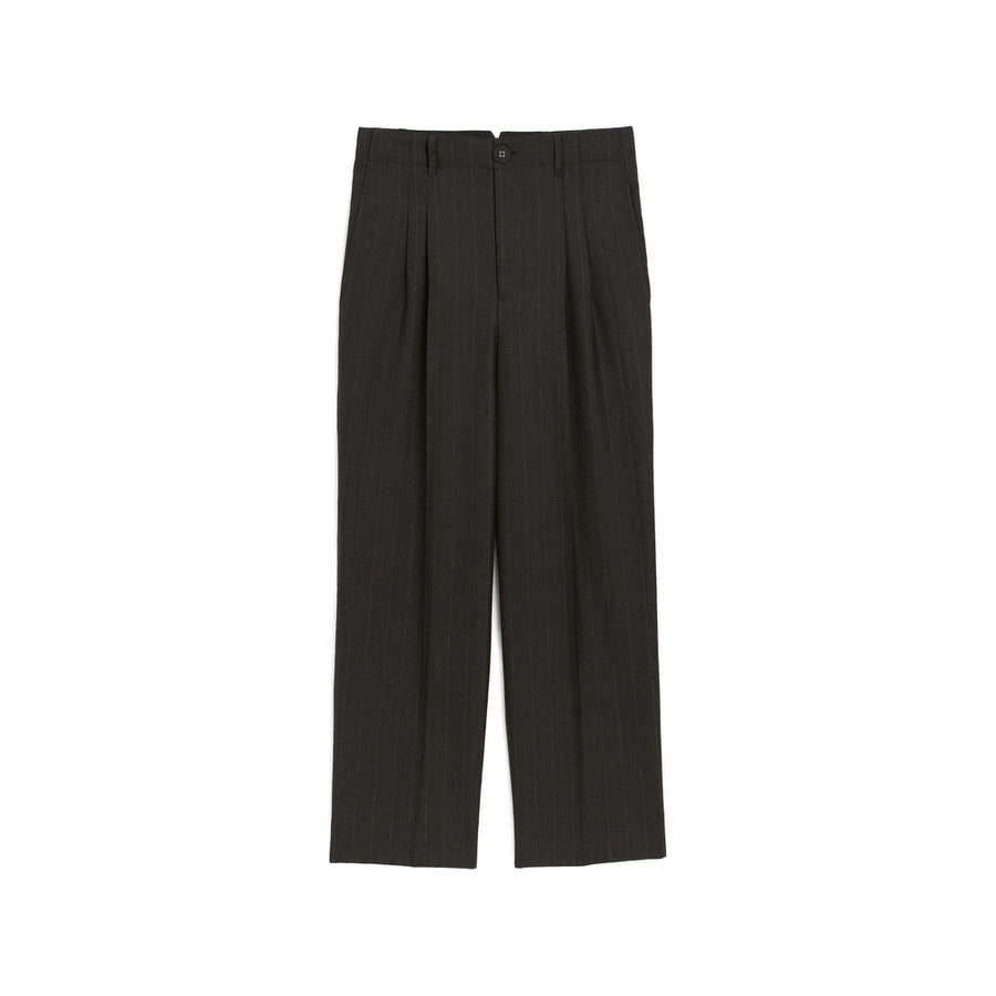 Tailored Carrot-Fit Trousers Grey Virgin Wool