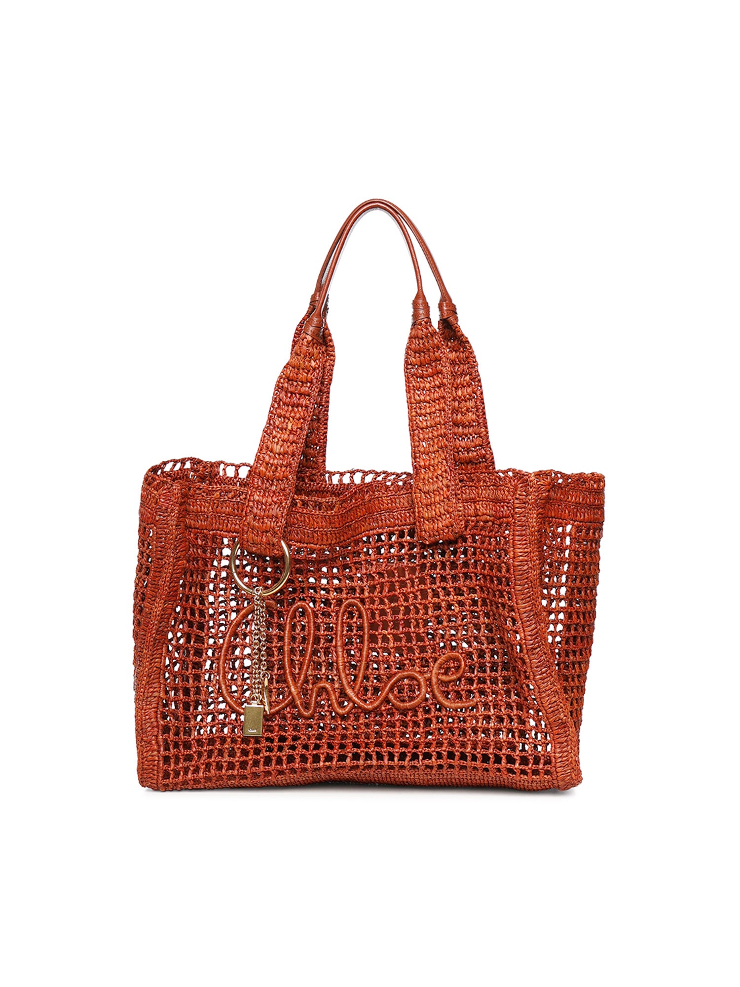 Chloè Bags Clay Brown Raffia