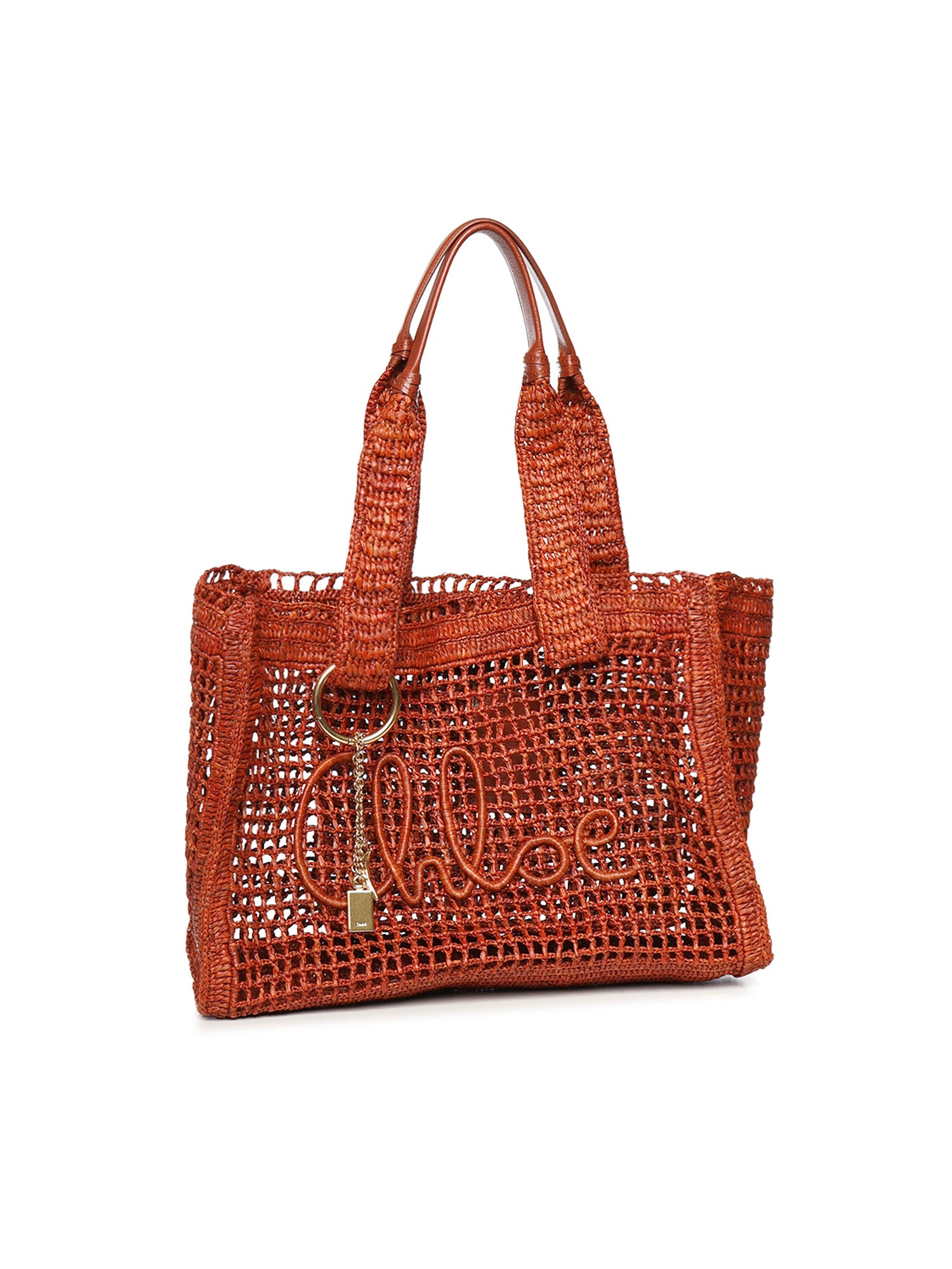 Chloè Bags Clay Brown Raffia