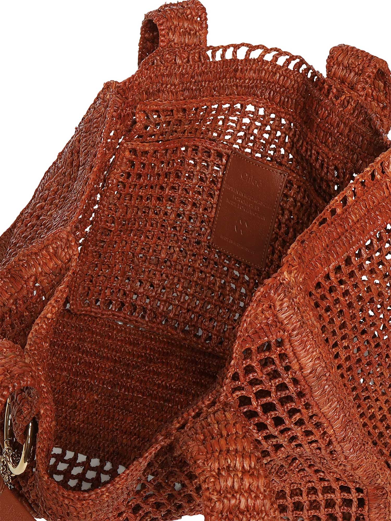 Chloè Bags Clay Brown Raffia