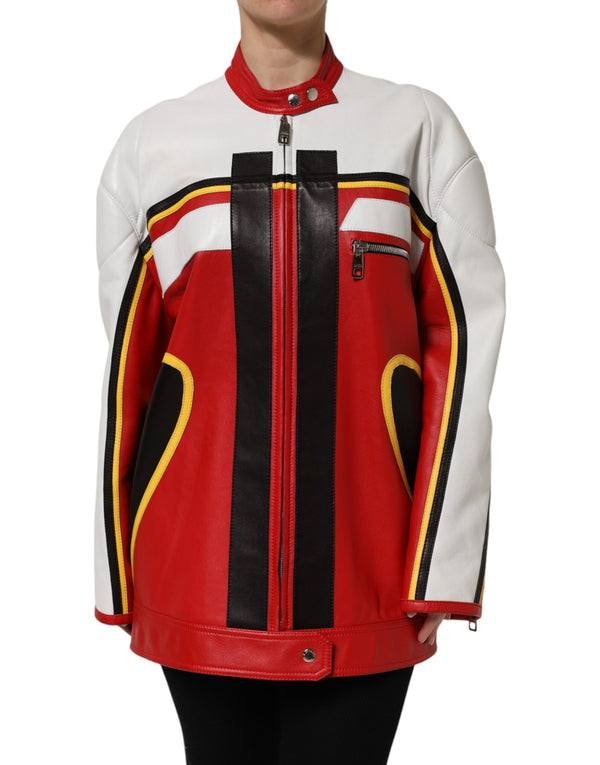 Dolce & Gabbana 70% Lambskin leather jacket in multicolor