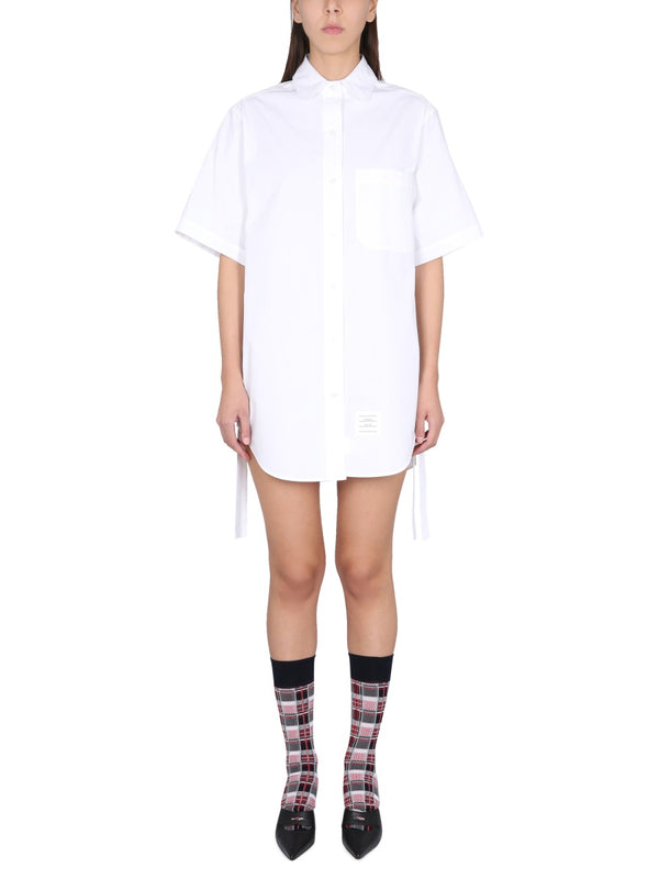 Mini Chemiser Dress White Cotton