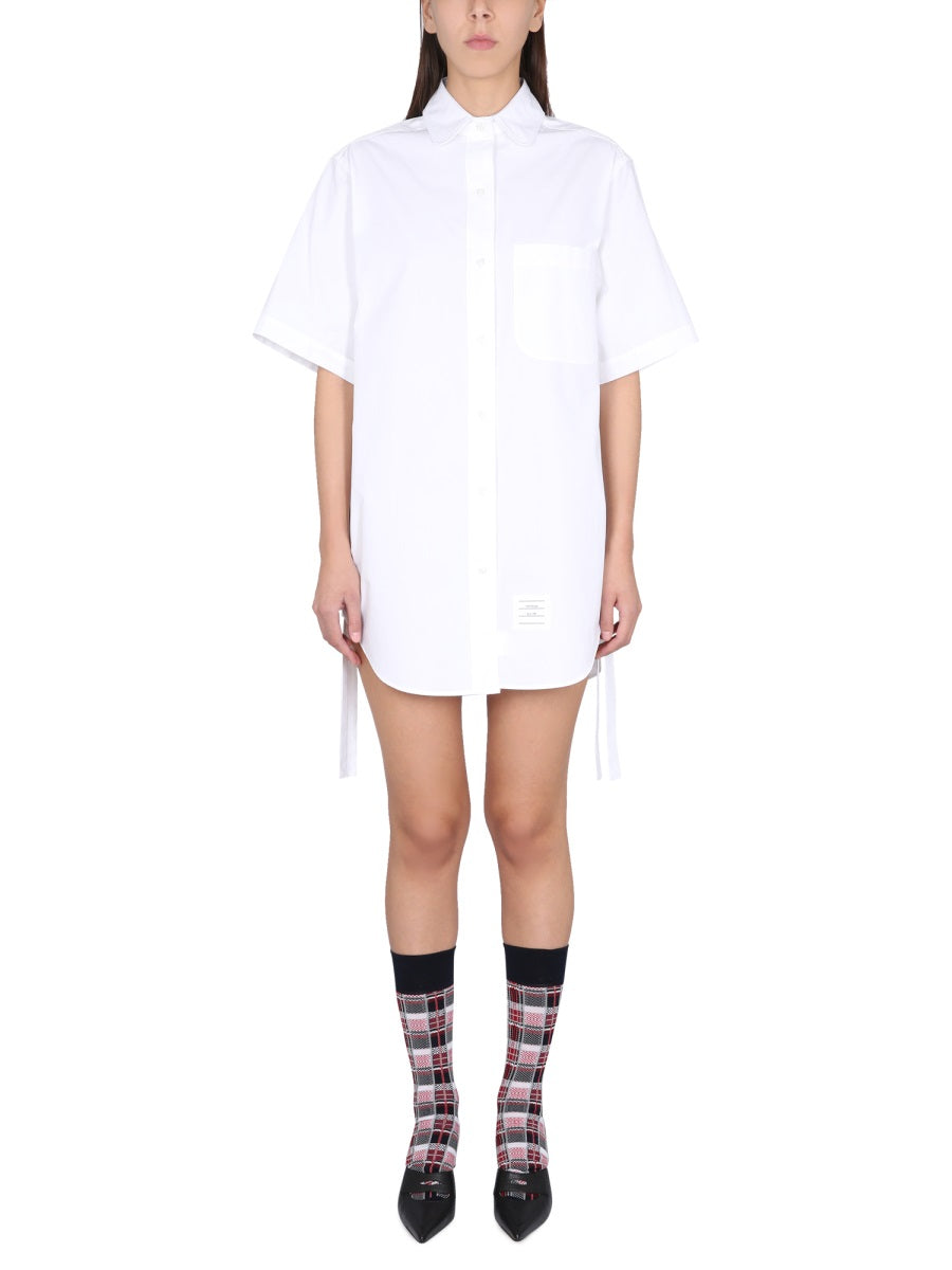 Mini Chemiser Dress White Cotton
