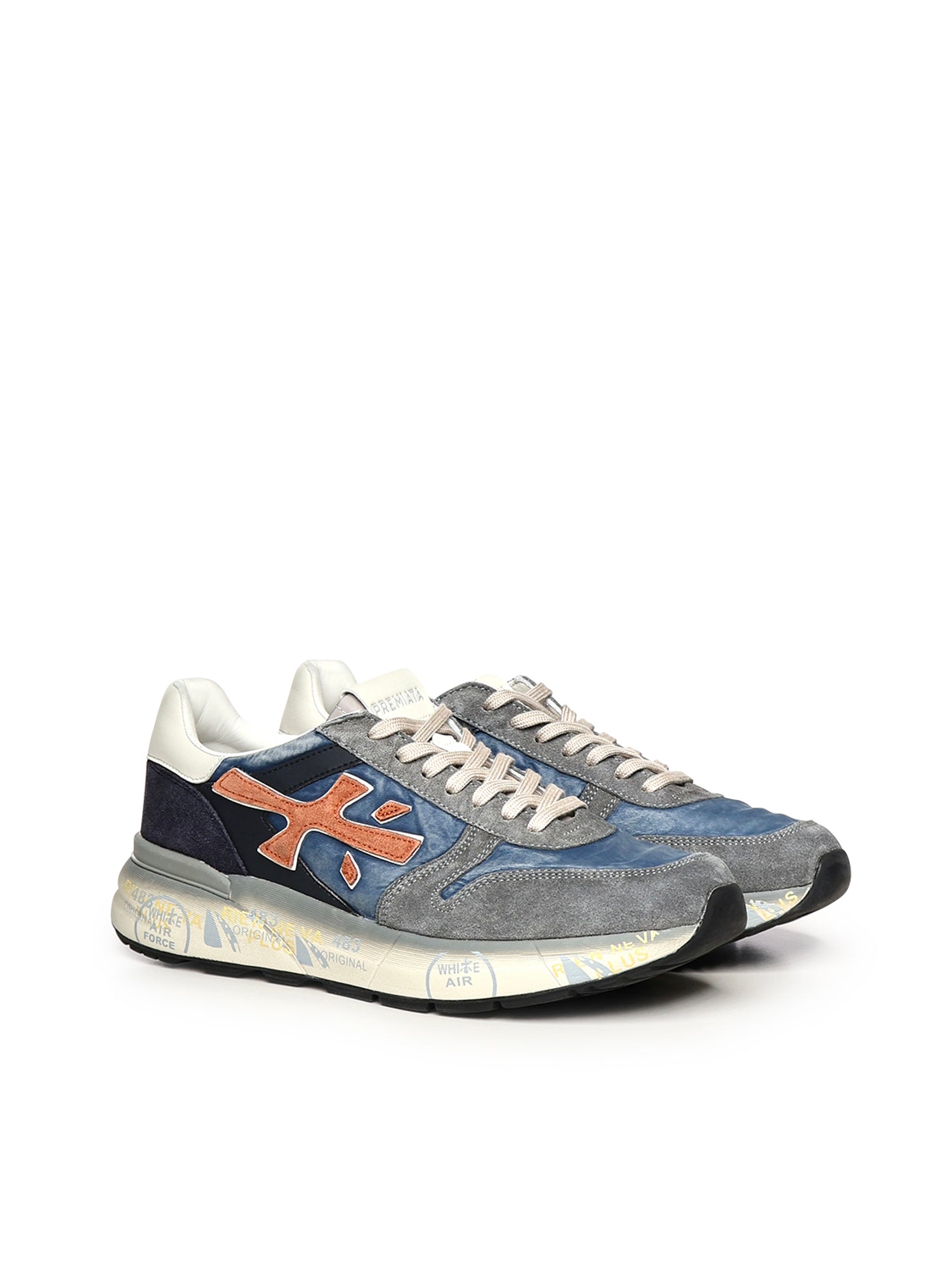 Premiata Sneakers Blue Calfskin