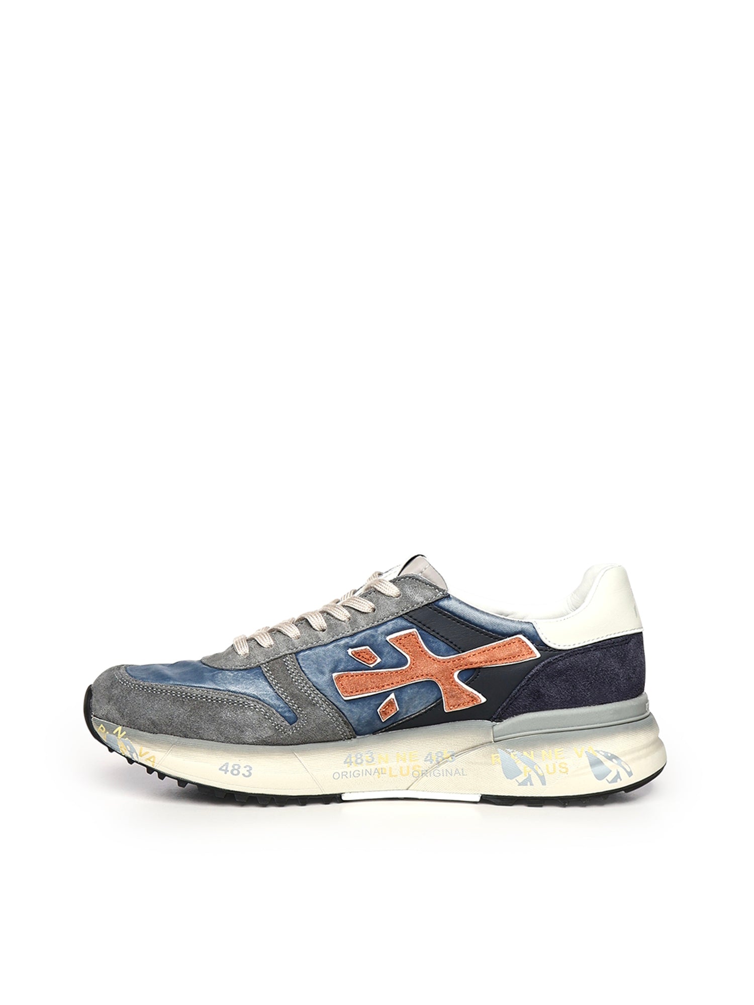 Premiata Sneakers Blue Calfskin