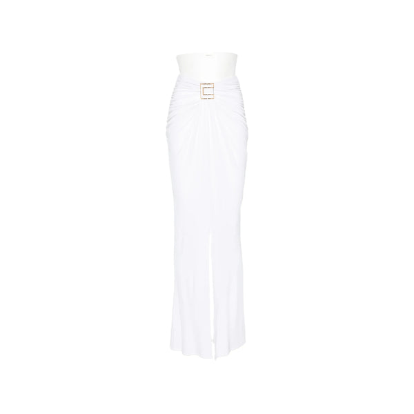 Skirt Ivory White Viscose Asymmetric & Draped