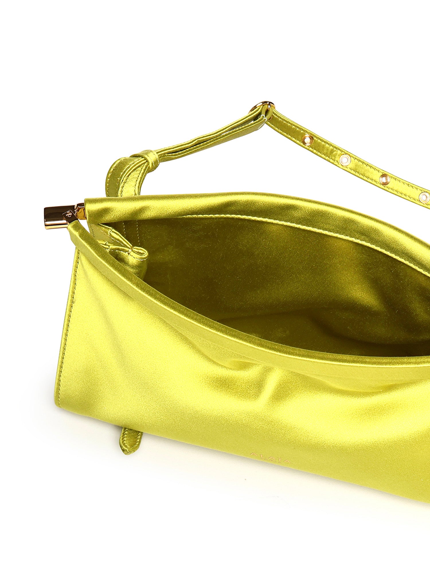 Alaia Bags Lime Silk Satin