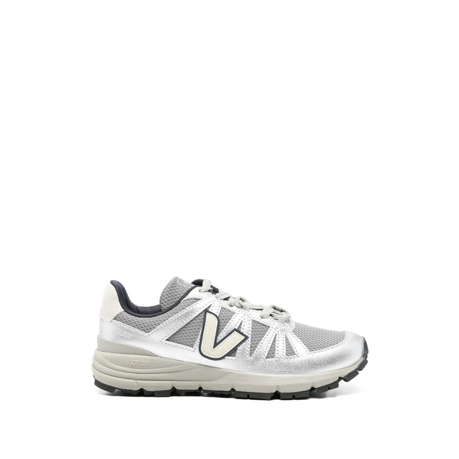 Sneakers Grey Silver Leather Grey/silver Outer: Calf Trainers